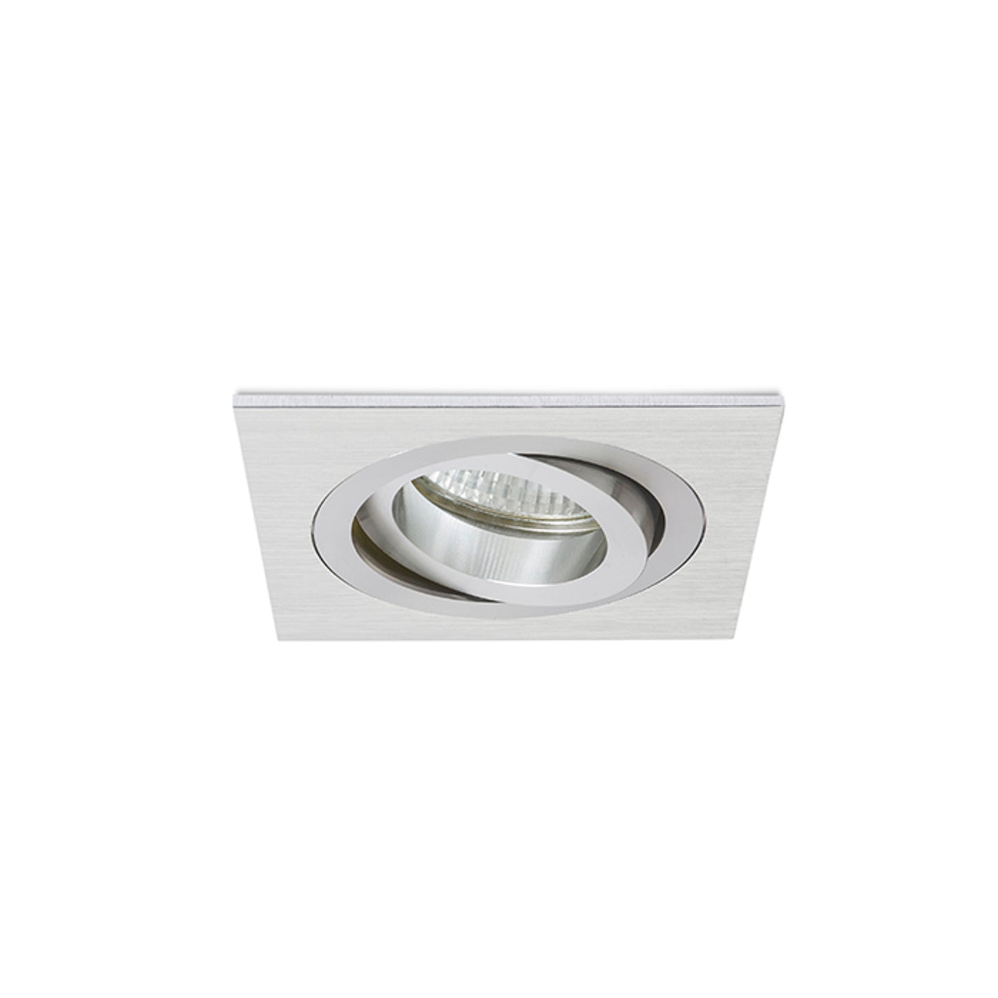 RENDL recessed light PASADENA GU10 SQ I recessed brushed aluminum 230V LED GU10 7W R12709 5