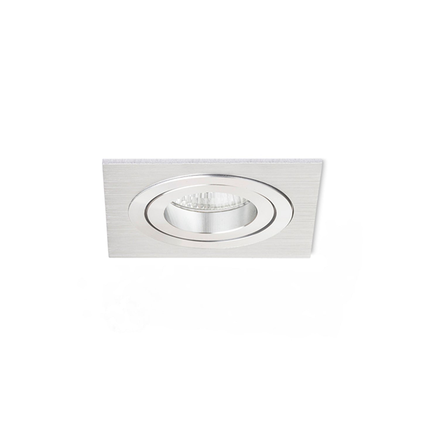 RENDL recessed light PASADENA GU10 SQ I recessed brushed aluminum 230V LED GU10 7W R12709 8