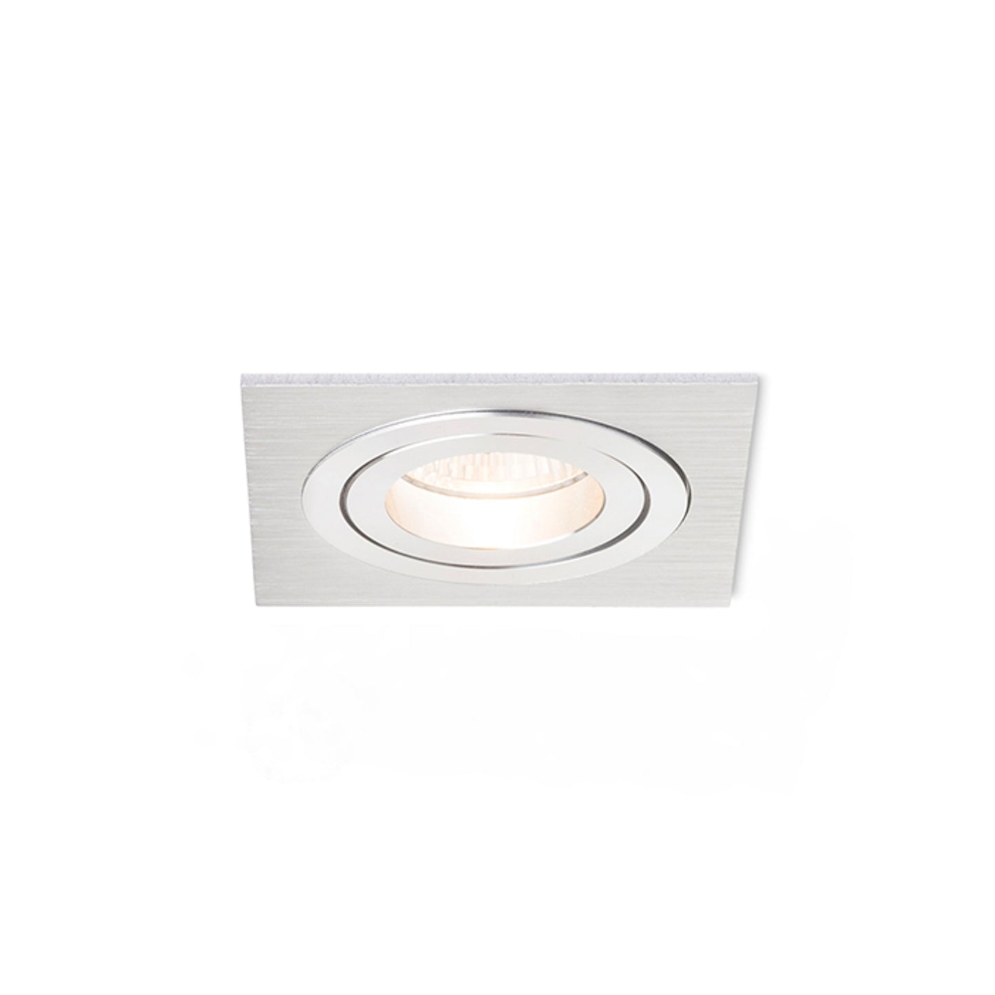 RENDL recessed light PASADENA GU10 SQ I recessed brushed aluminum 230V LED GU10 7W R12709 9