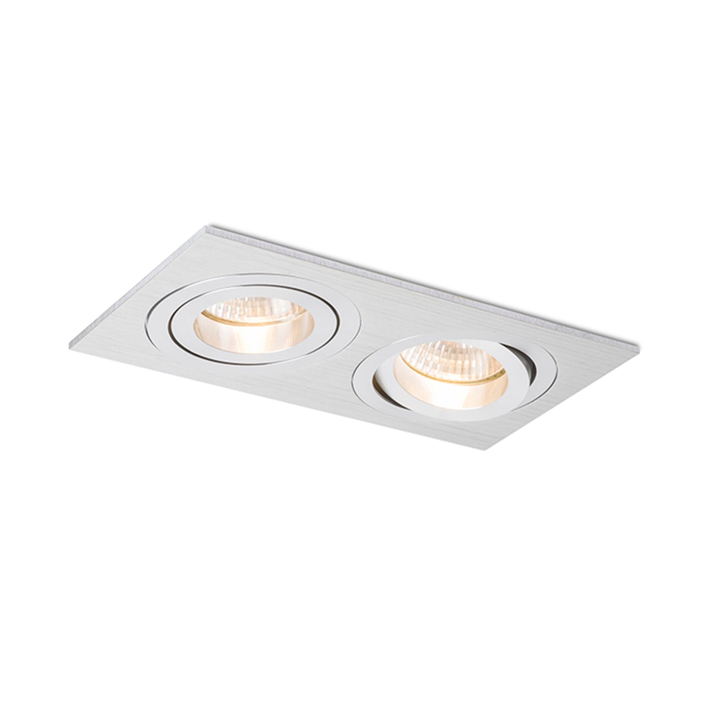 RENDL recessed light PASADENA GU10 SQ II recessed brushed aluminum 230V LED GU10 2x7W R12712 1