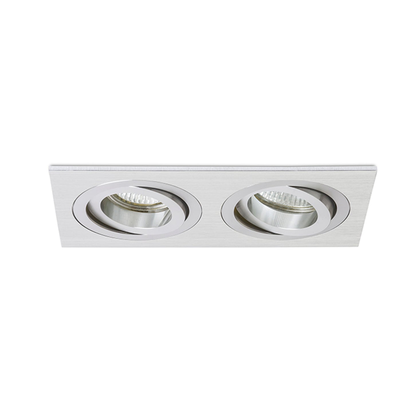 RENDL recessed light PASADENA GU10 SQ II recessed brushed aluminum 230V LED GU10 2x7W R12712 2