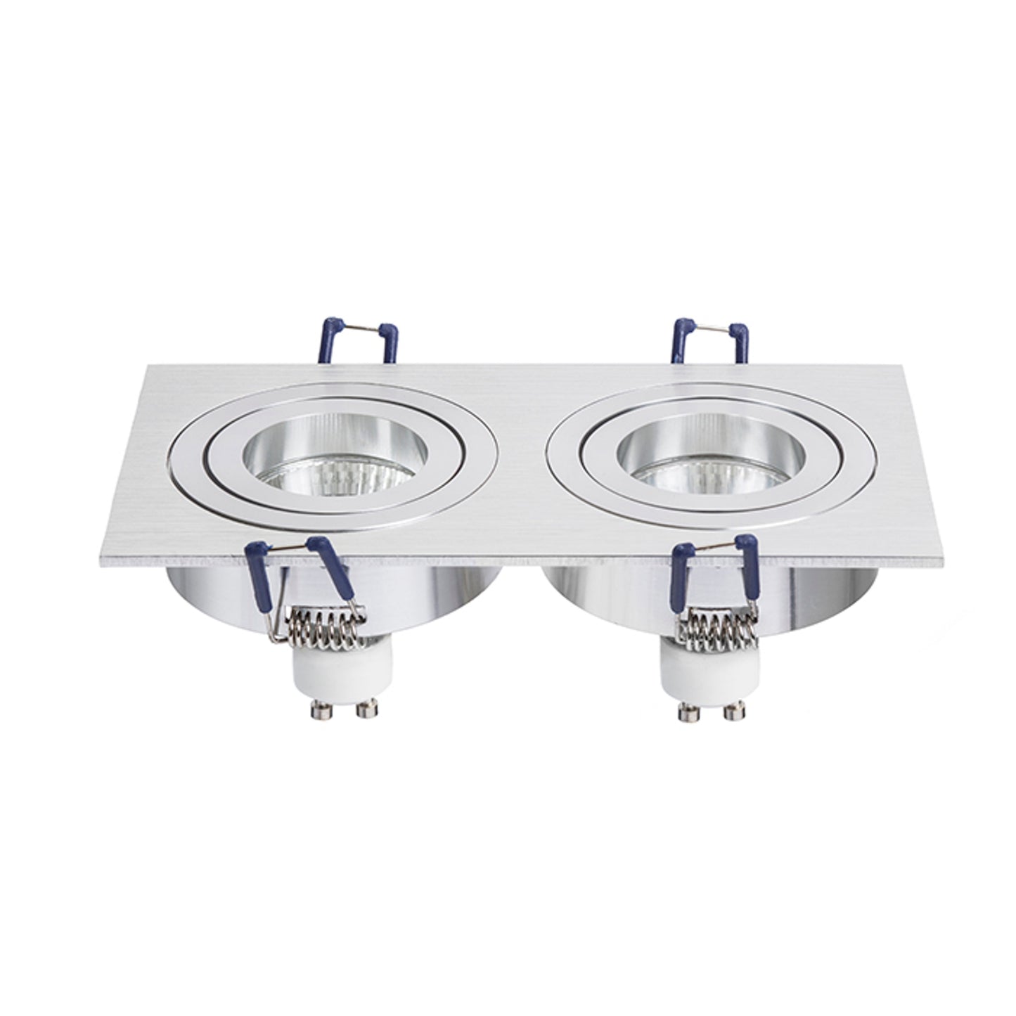 RENDL recessed light PASADENA GU10 SQ II recessed brushed aluminum 230V LED GU10 2x7W R12712 3