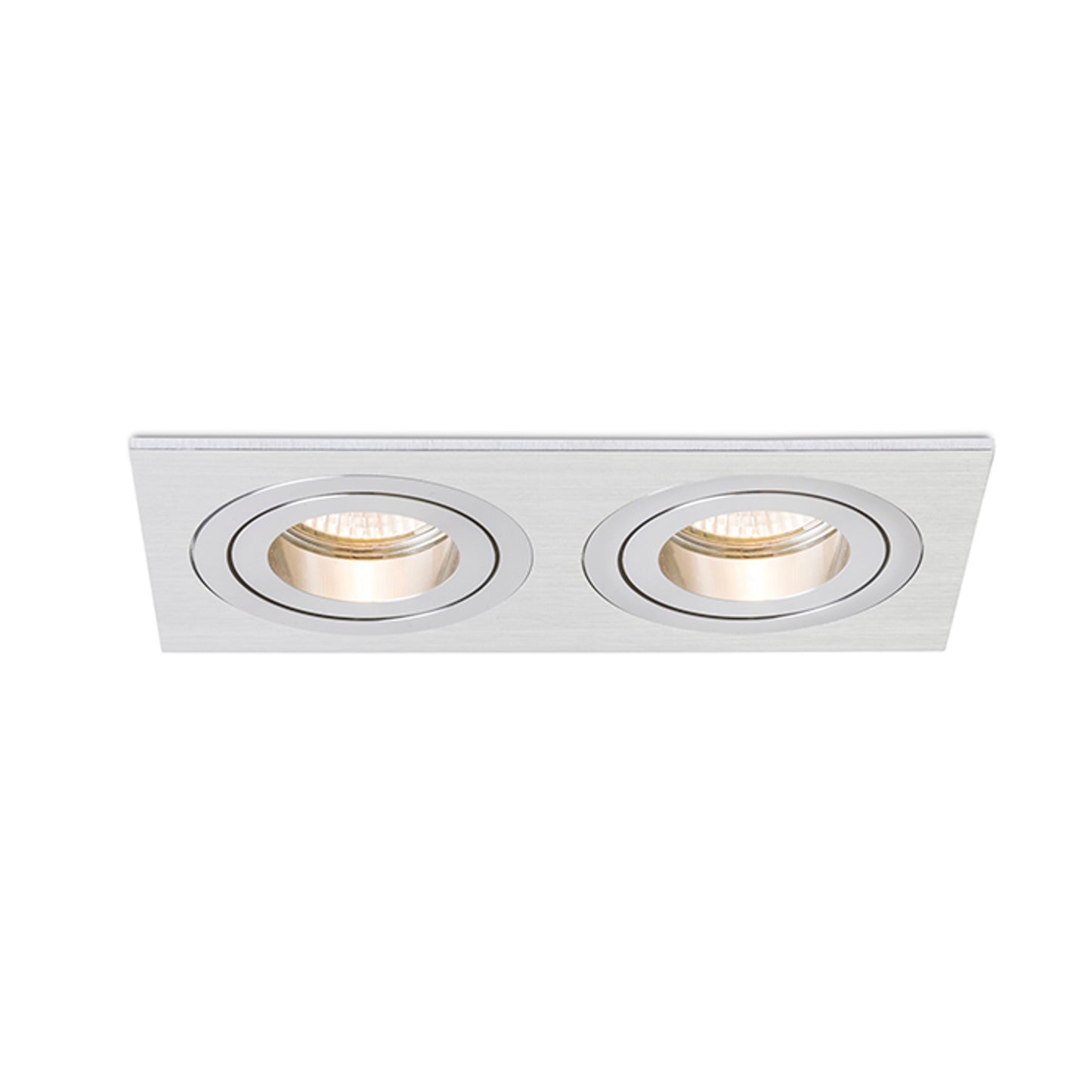 RENDL recessed light PASADENA GU10 SQ II recessed brushed aluminum 230V LED GU10 2x7W R12712 4