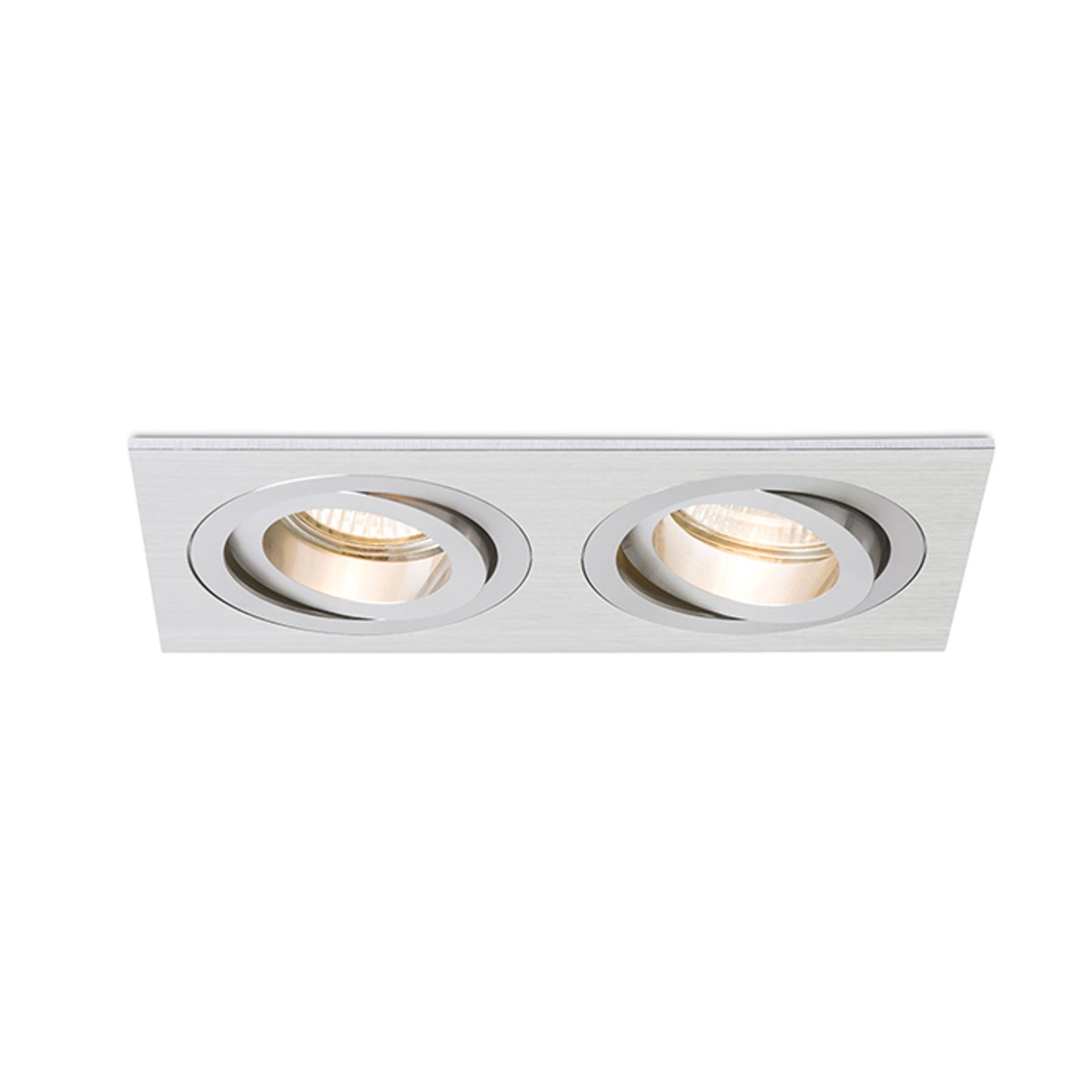RENDL recessed light PASADENA GU10 SQ II recessed brushed aluminum 230V LED GU10 2x7W R12712 6