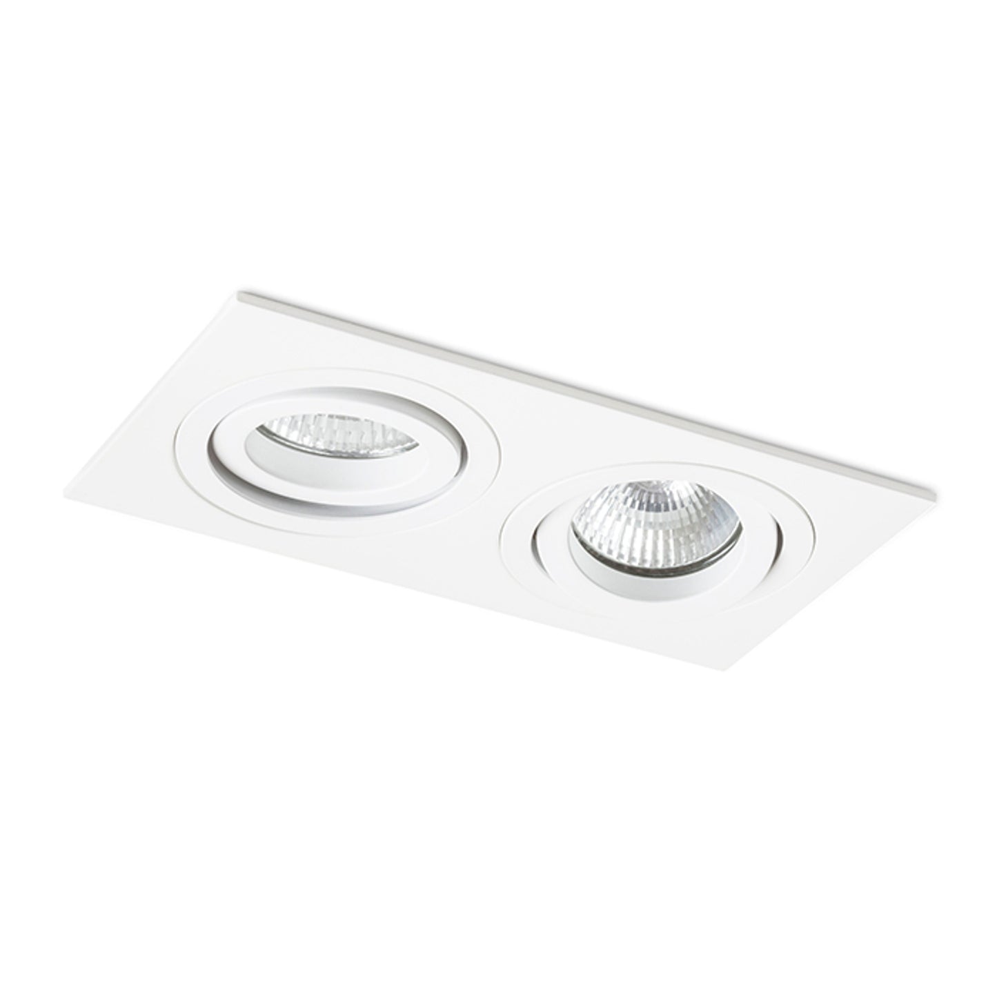 RENDL recessed light PASADENA GU10 SQ II recessed white 230V LED GU10 2x7W R12713 5