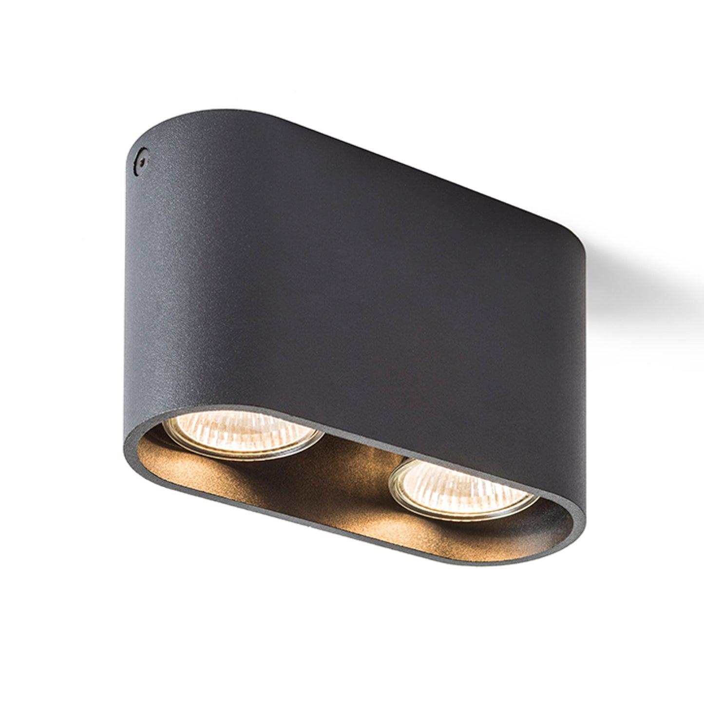 RENDL surface mounted lamp MANTOVA II ceiling matte black 230V LED GU10 2x7W R12734 5