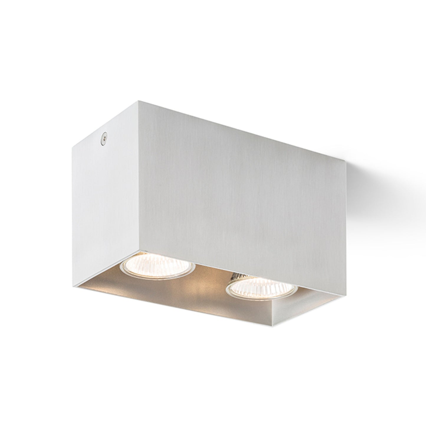 RENDL surface mounted lamp AGATE II ceiling brushed aluminum 230V LED GU10 2x7W R12738 3