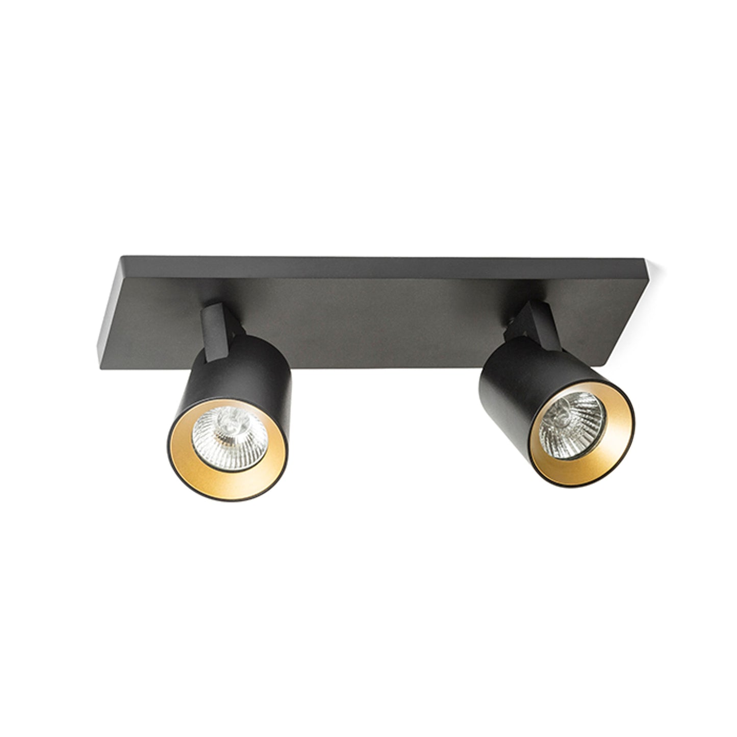 RENDL spotlight KENNY II surface mounted black/gold 230V LED GU10 2x8W R12917 4