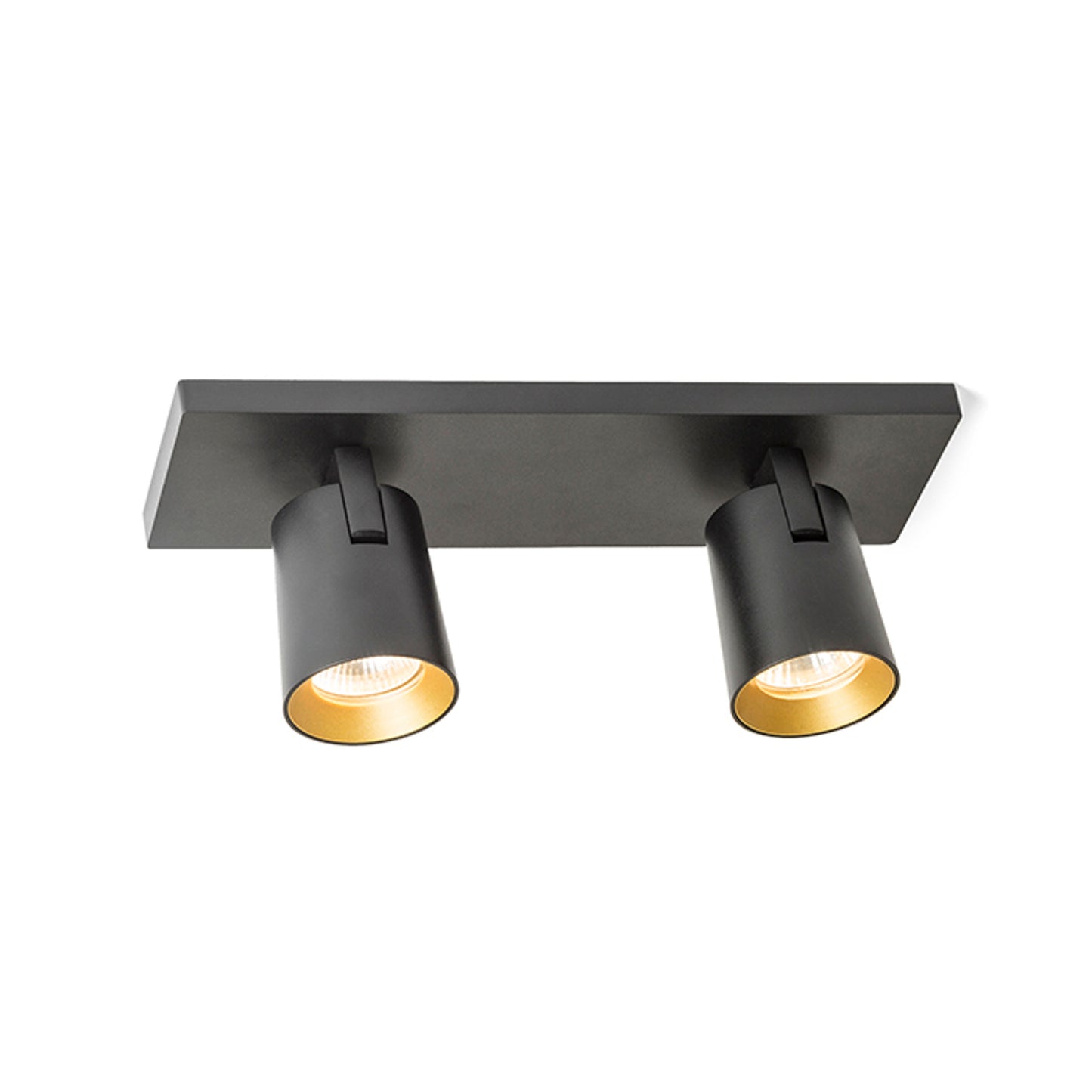 RENDL spotlight KENNY II surface mounted black/gold 230V LED GU10 2x8W R12917 5