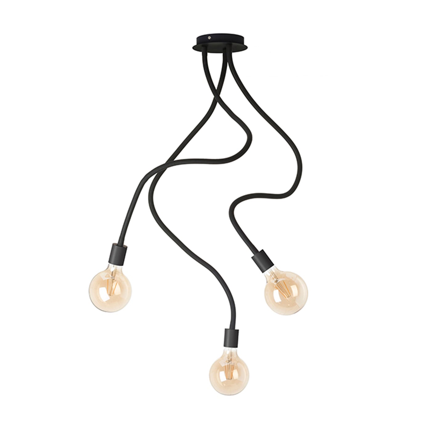 RENDL pendant lamp LOYD E27 III ceiling black 230V LED E27 3x15W R12935 1