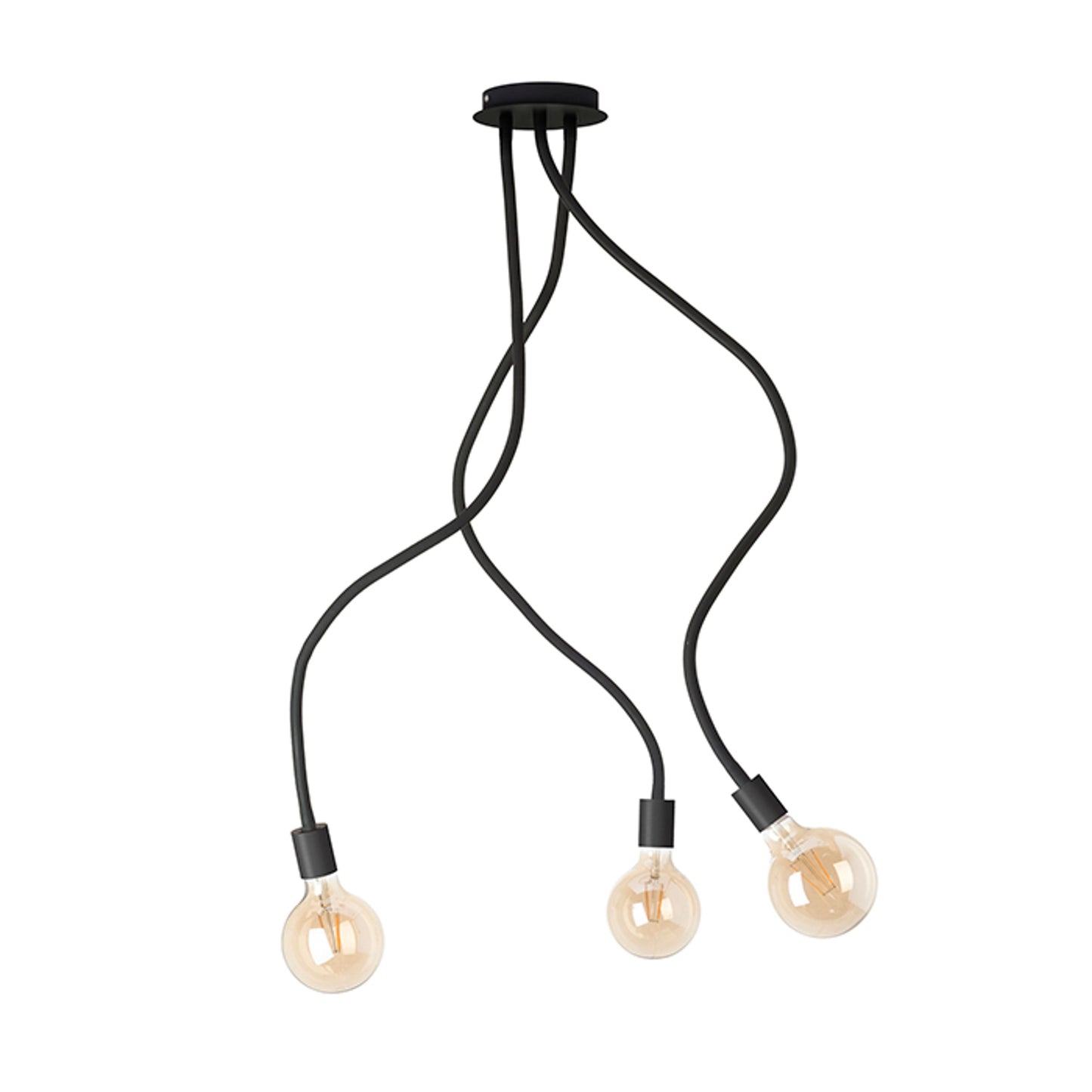 RENDL pendant lamp LOYD E27 III ceiling black 230V LED E27 3x15W R12935 4