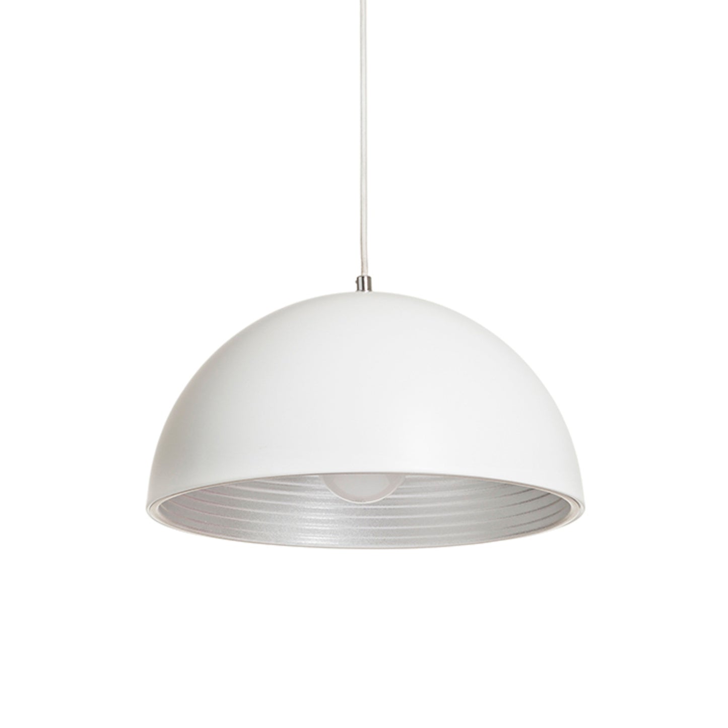 RENDL pendant lamp CARISSIMA 40 pendant matte white/silver grey 230V LED E27 15W R13048 8