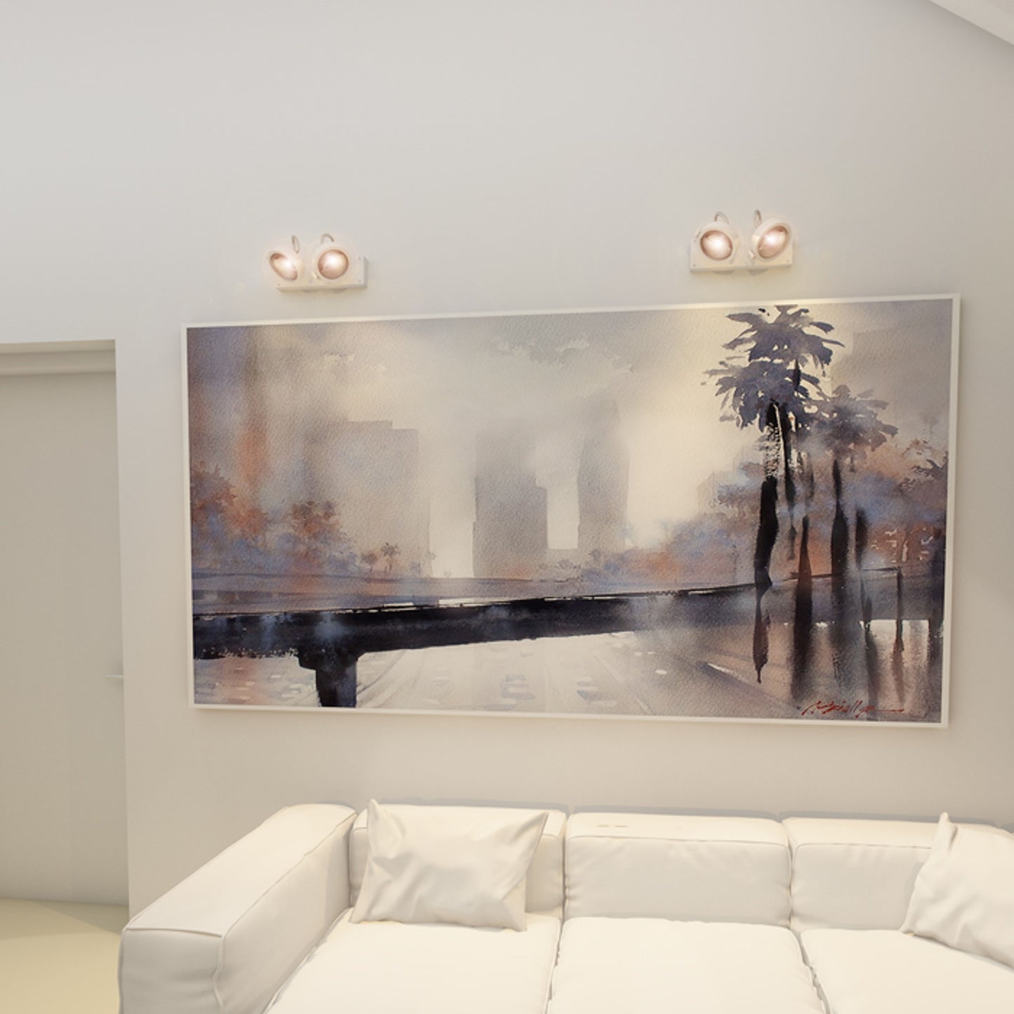 RENDL spotlight KELLY LED II DIMM wall white 230V LED 2x12W 24° 3000K R13106 3
