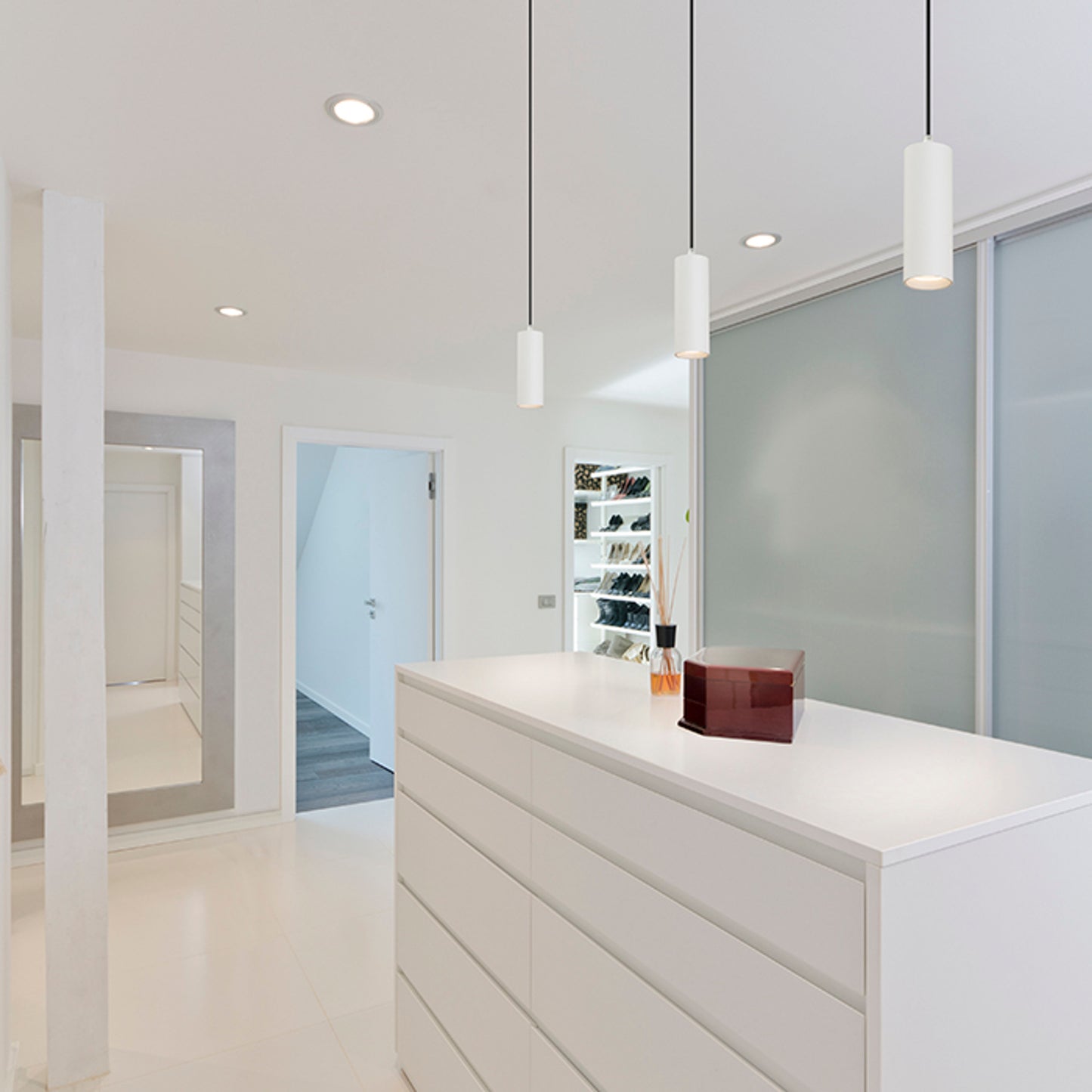 RENDL pendant lamp MAVRO DIMM pendant white 230V LED 12W 38° 3000K R13182 3
