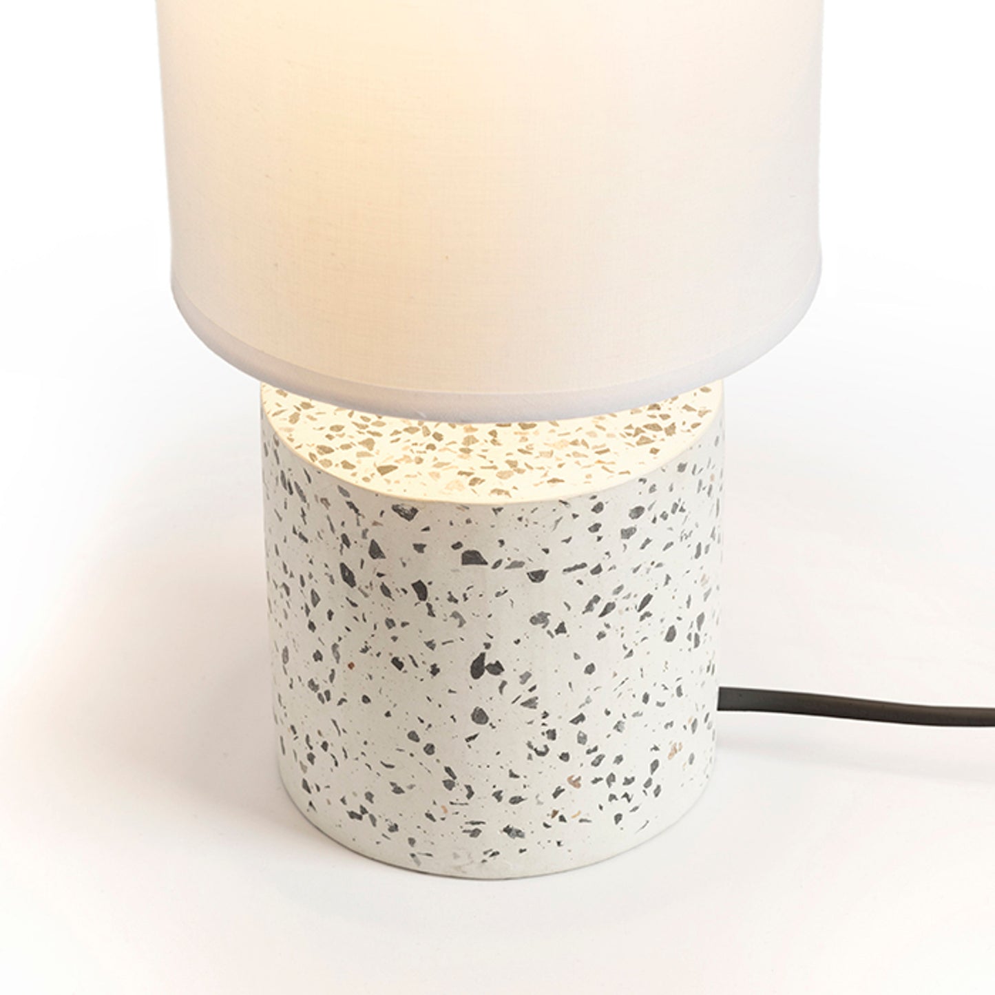 RENDL table lamp CAMINO table with shade white terazzo decor 230V LED E27 15W R13294 4