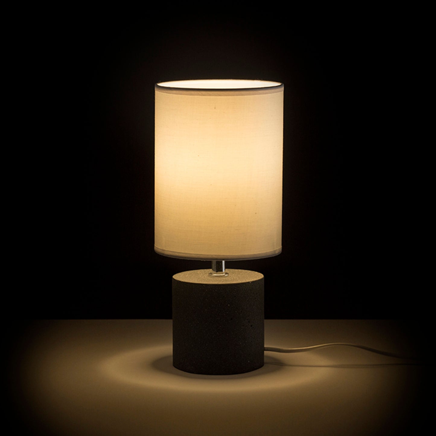RENDL table lamp CAMINO table with shade white cement 230V LED E27 15W R13295 3