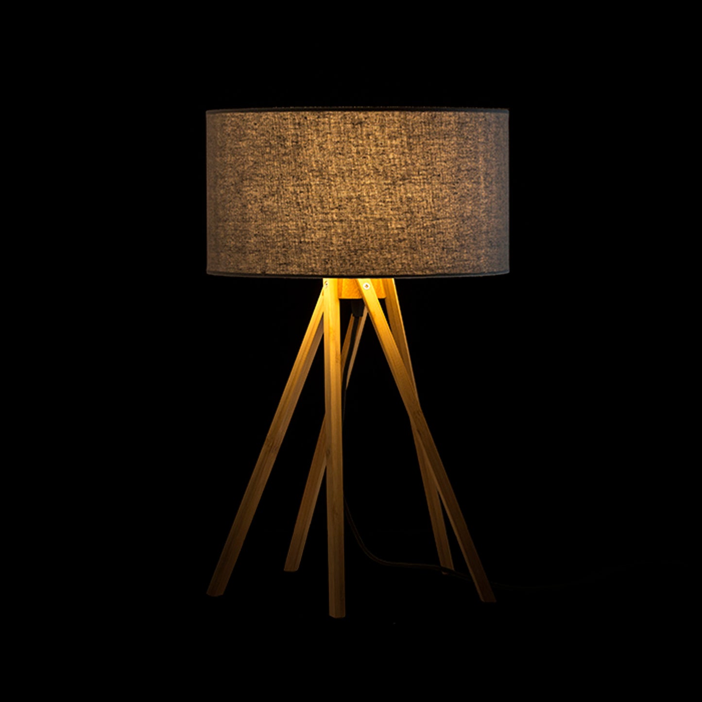 RENDL table lamp EL PASO table grey bamboo 230V LED E14 11W R13338 3