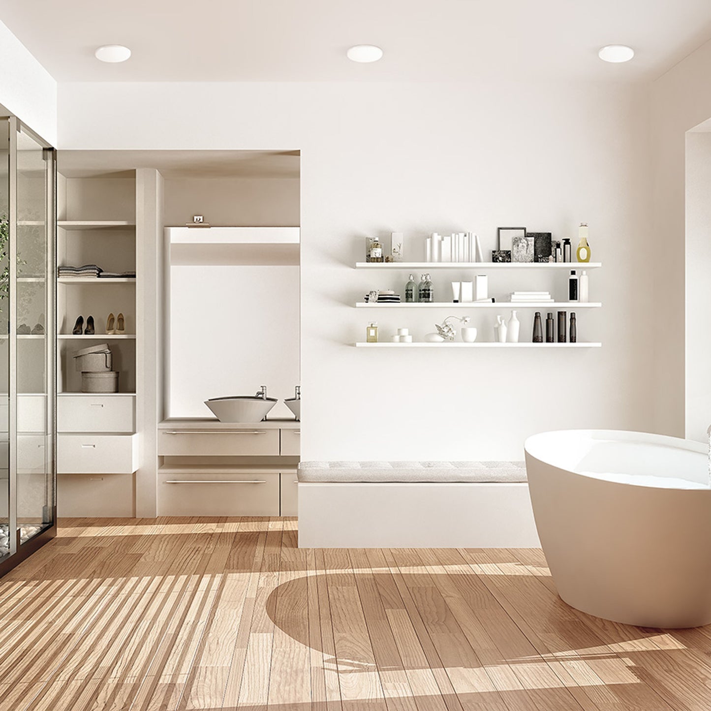 RENDL recessed light BELI R 10 recessed frosted acrylic 230V LED 6W IP65 3000K R13430 3