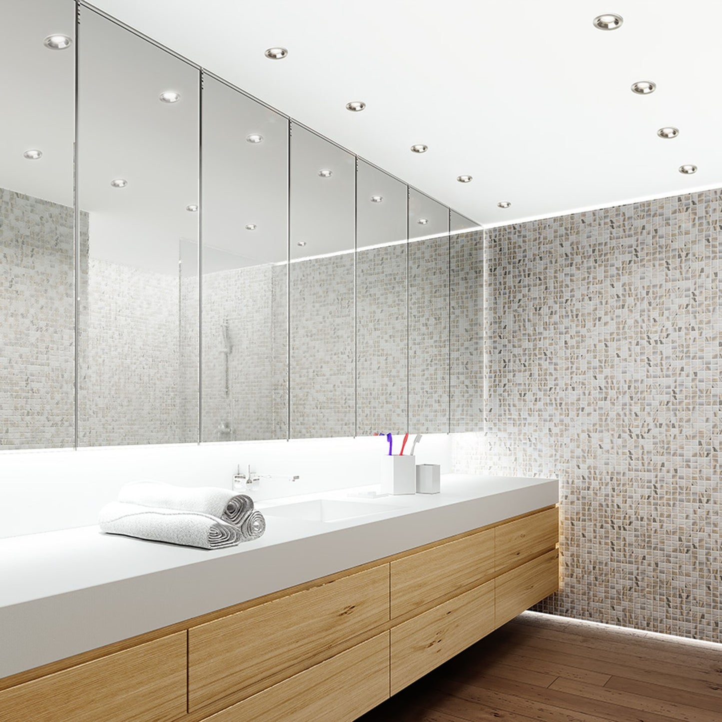 RENDL recessed light BELLA GU10 recessed matt nickel 230V LED GU10 15W IP65 R13601 3
