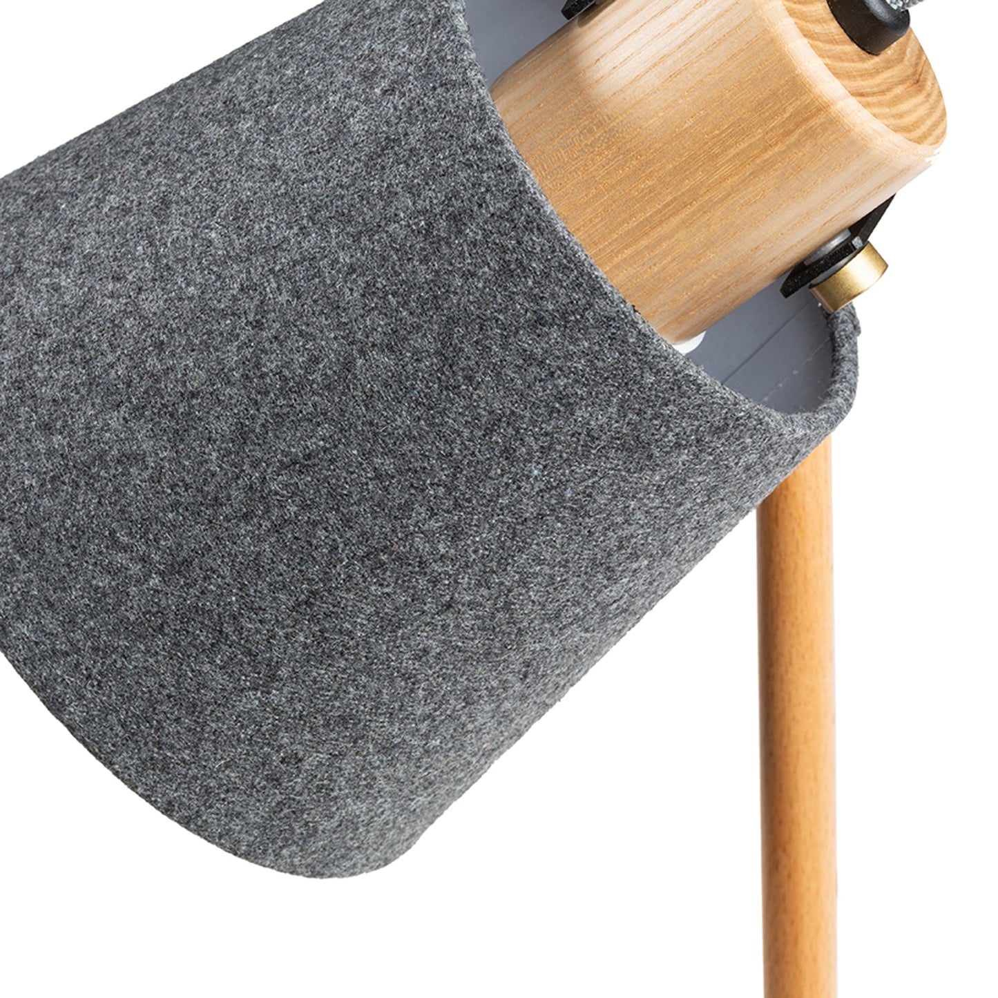RENDL spotlight CHOUPETTE wall adjustable black grey textile/wood 230V LED E27 11W R13649 3