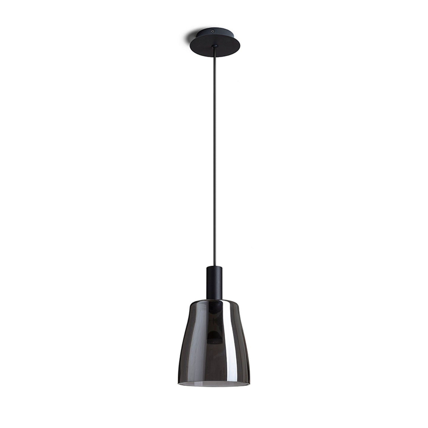 RENDL pendant lamp BELLINI M LED pendant black smoke-colored glass 230V LED 5W 30° 3000K R13652 6