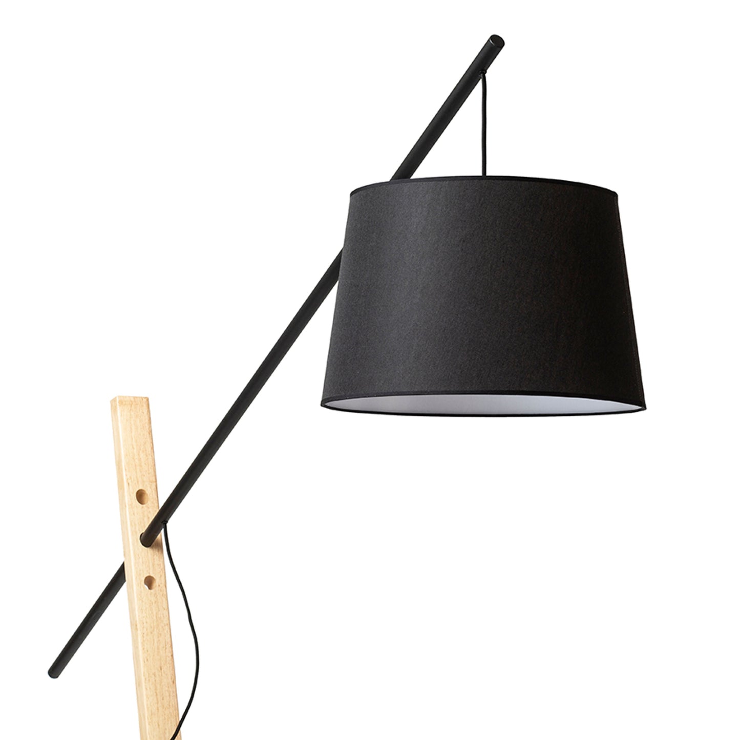 RENDL floor lamp DANTE floor black wood 230V LED E27 15W R13653 2