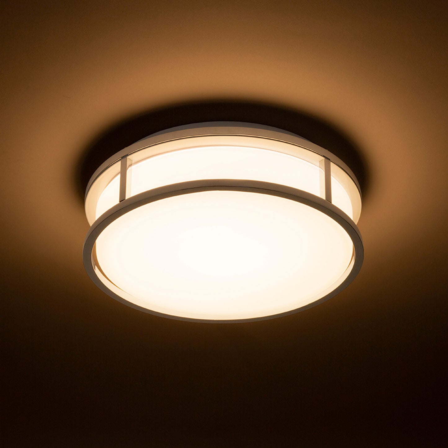 RENDL surface mounted lamp GRANDE LED 25 ceiling opal-colored glass/chrome 230V LED 12W IP44 3000K R13676 3
