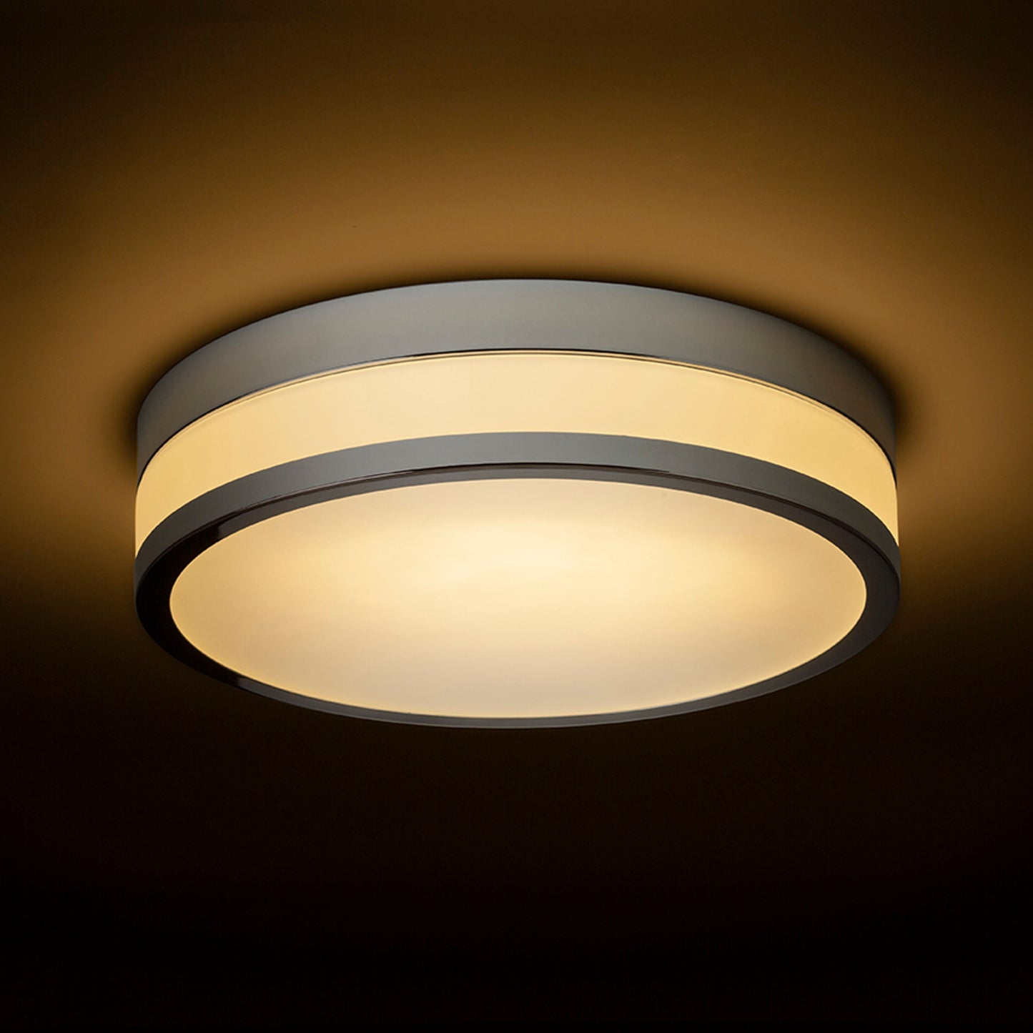 RENDL surface mounted lamp CIRA LED 35 ceiling opal-colored glass/chrome 230V LED 24W IP44 3000K R13681 3