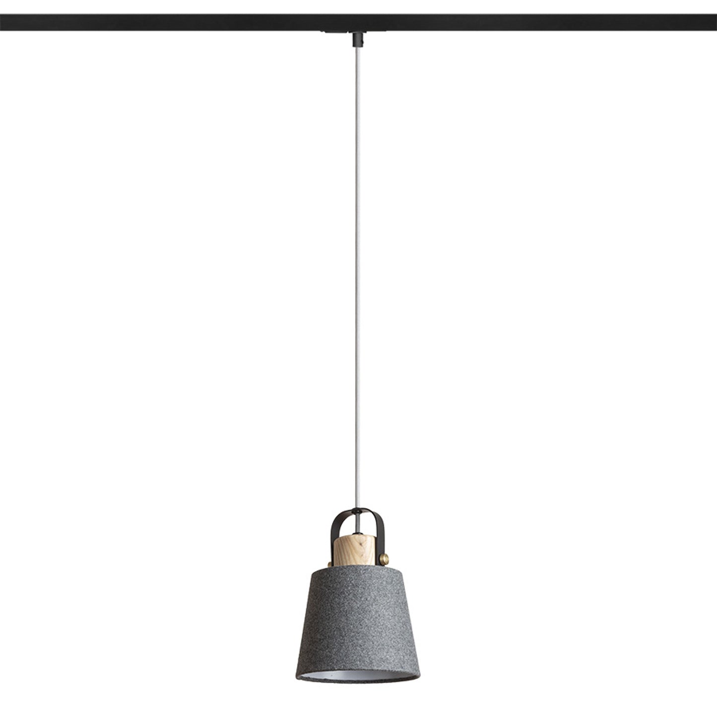 RENDL 1-circuit track system CHOUPETTE for 1-circuit tracks black grey textile/wood 230V LED E27 11W R13720 2