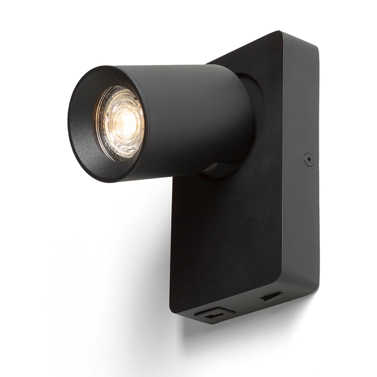RENDL spotlight VOLTERA USB wall black 230V LED GU10 9W R13764 9
