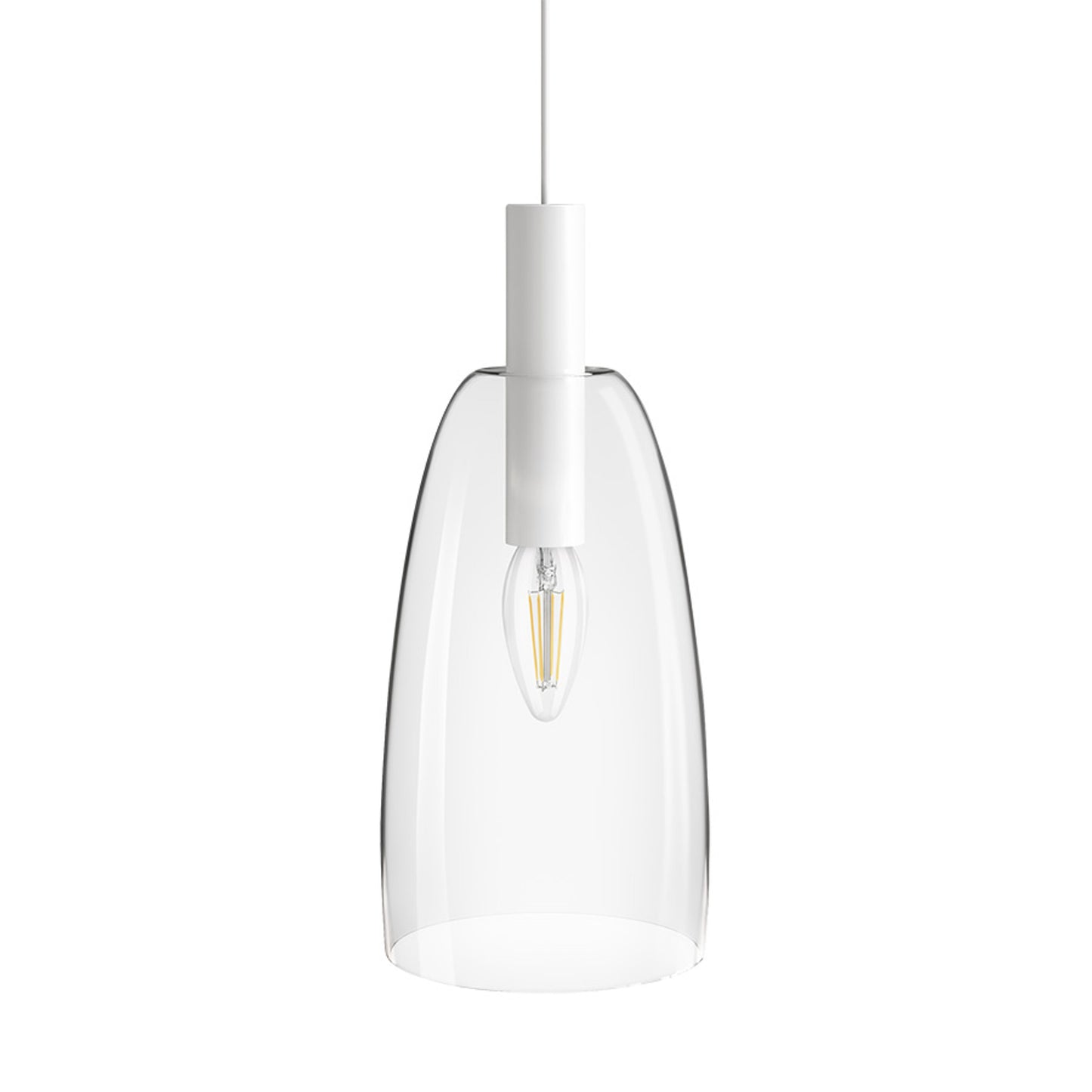 RENDL 3-circuit track system BELLINI for 3-circuit tracks white clear glass 230V LED E14 15W R13814 2