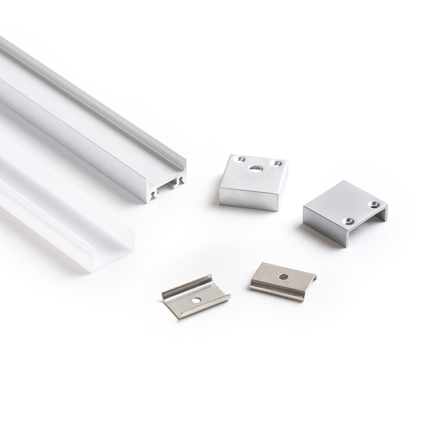 RENDL LED-strip LED PROFILE D surface mounted 1m aluminum/frosted acrylic R13866 3