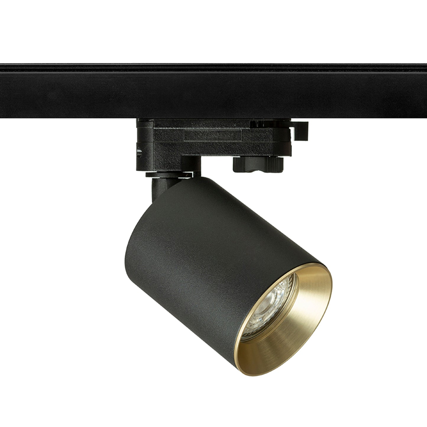 RENDL 3-circuit track system DARIO for 3-circuit tracks black brushed brass 230V LED GU10 9W R13874 2