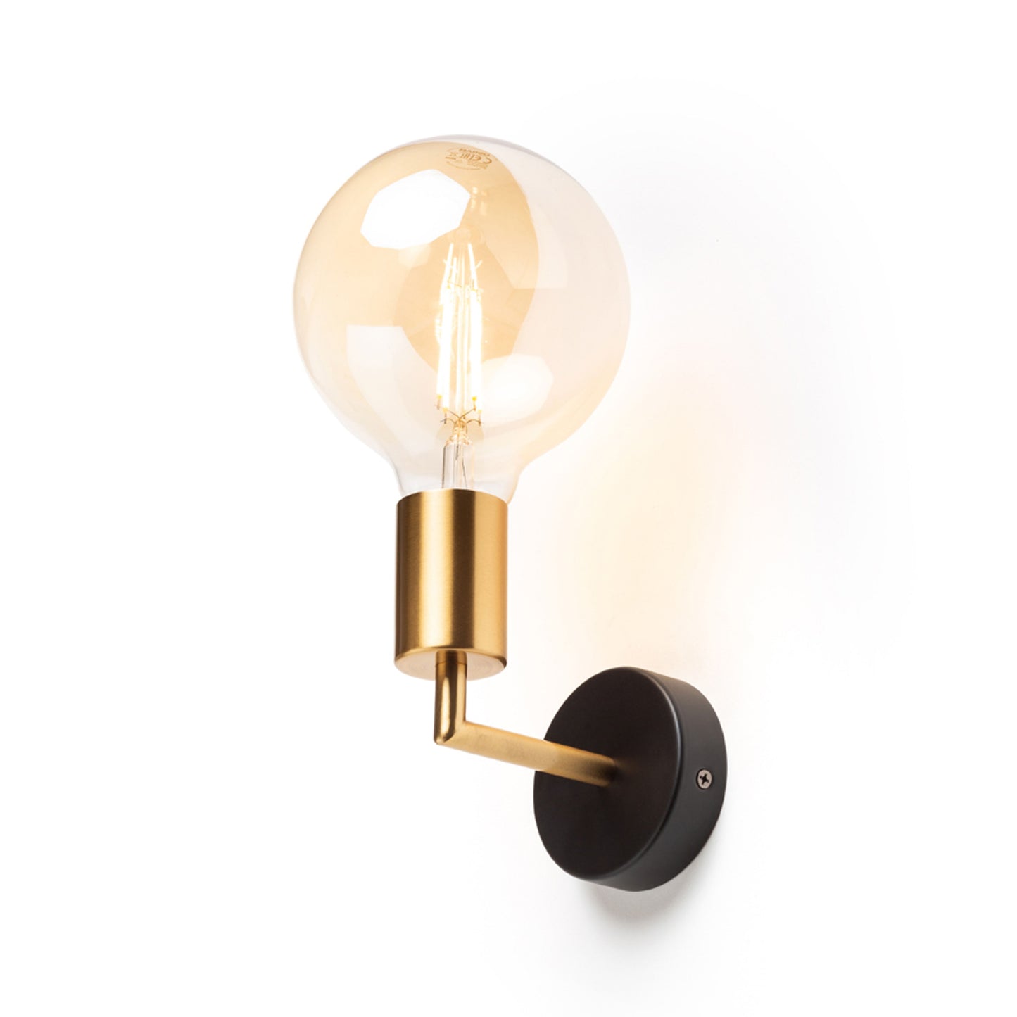 RENDL wall lamp ARAQ wall brushed brass/black 230V LED E27 15W R13890 4