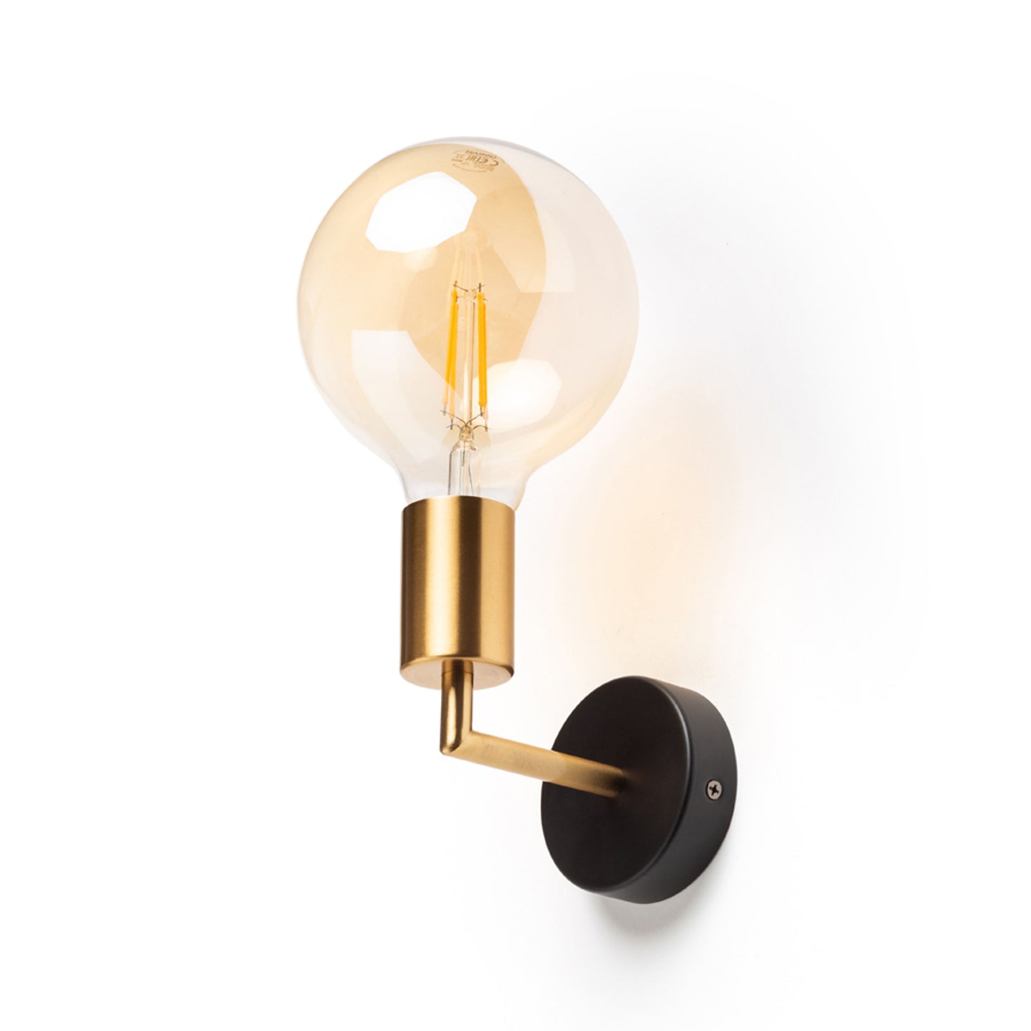 RENDL wall lamp ARAQ wall brushed brass/black 230V LED E27 15W R13890 5