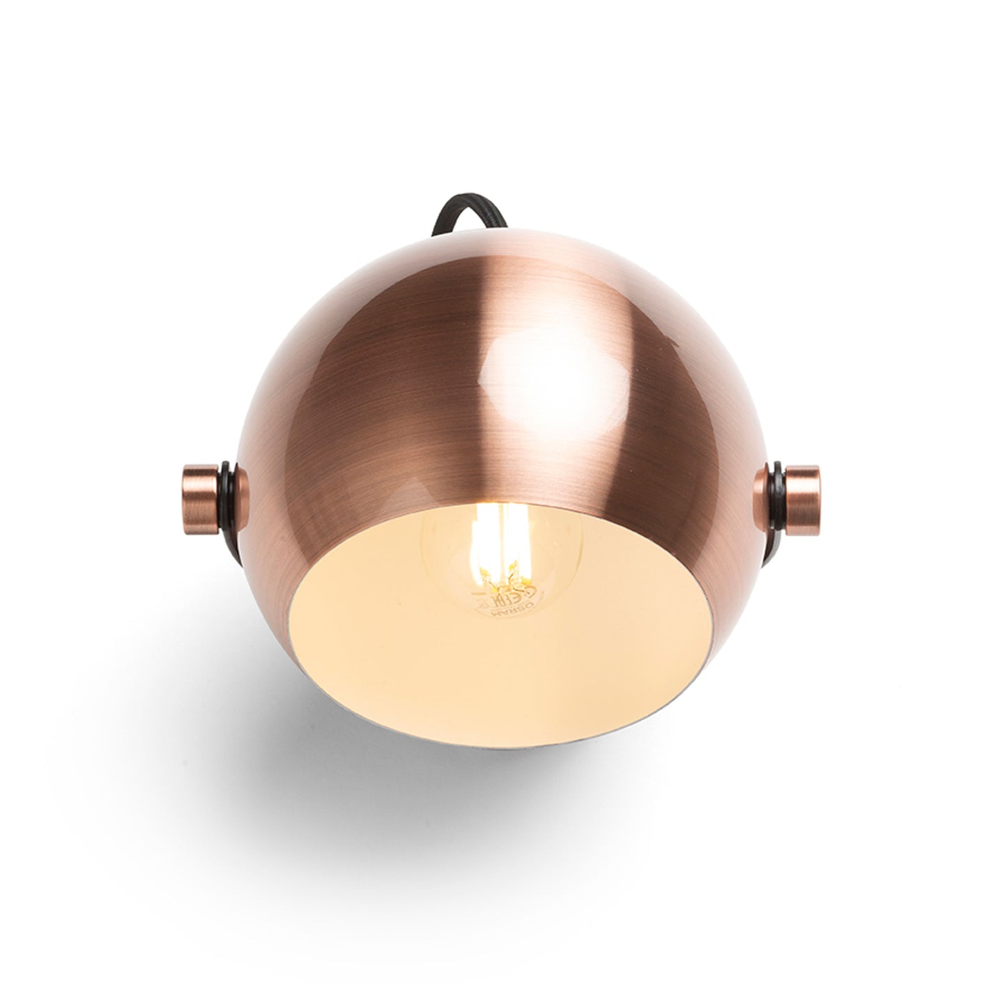 RENDL spotlight AGNETA surface mounted brushed copper/black 230V LED E27 11W R13896 3