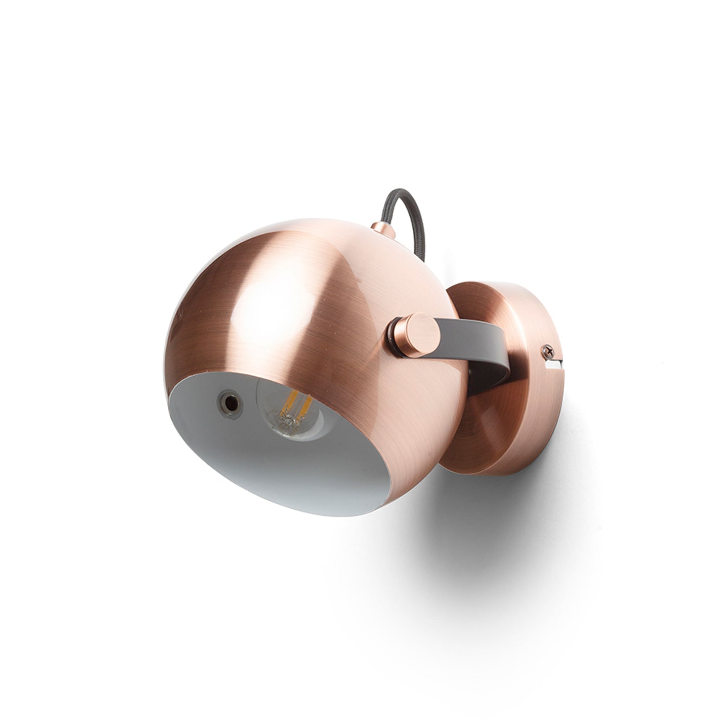 RENDL spotlight AGNETA surface mounted brushed copper/black 230V LED E27 11W R13896 5