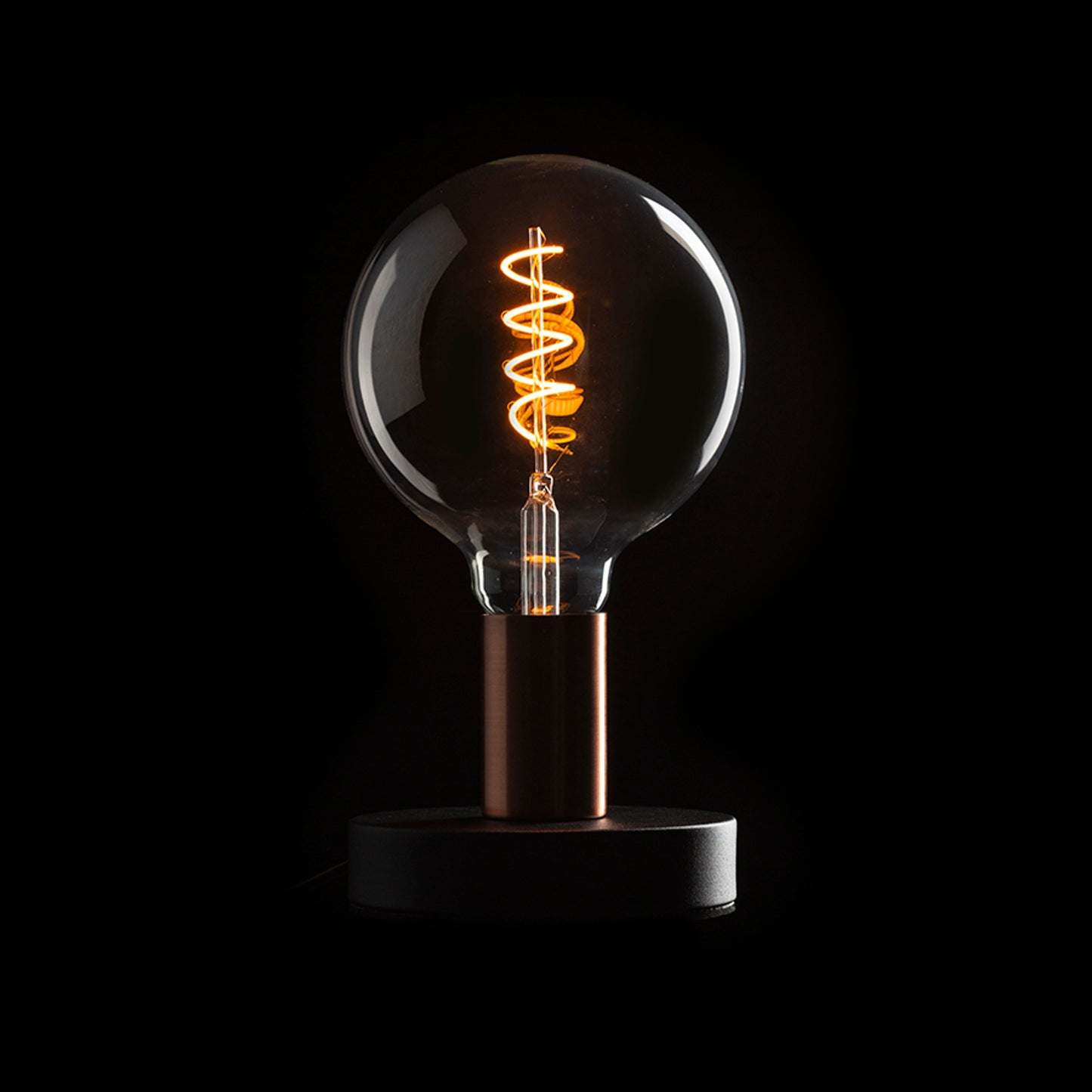 RENDL table lamp ALGOT table black brushed copper 230V LED E27 15W R13907 3