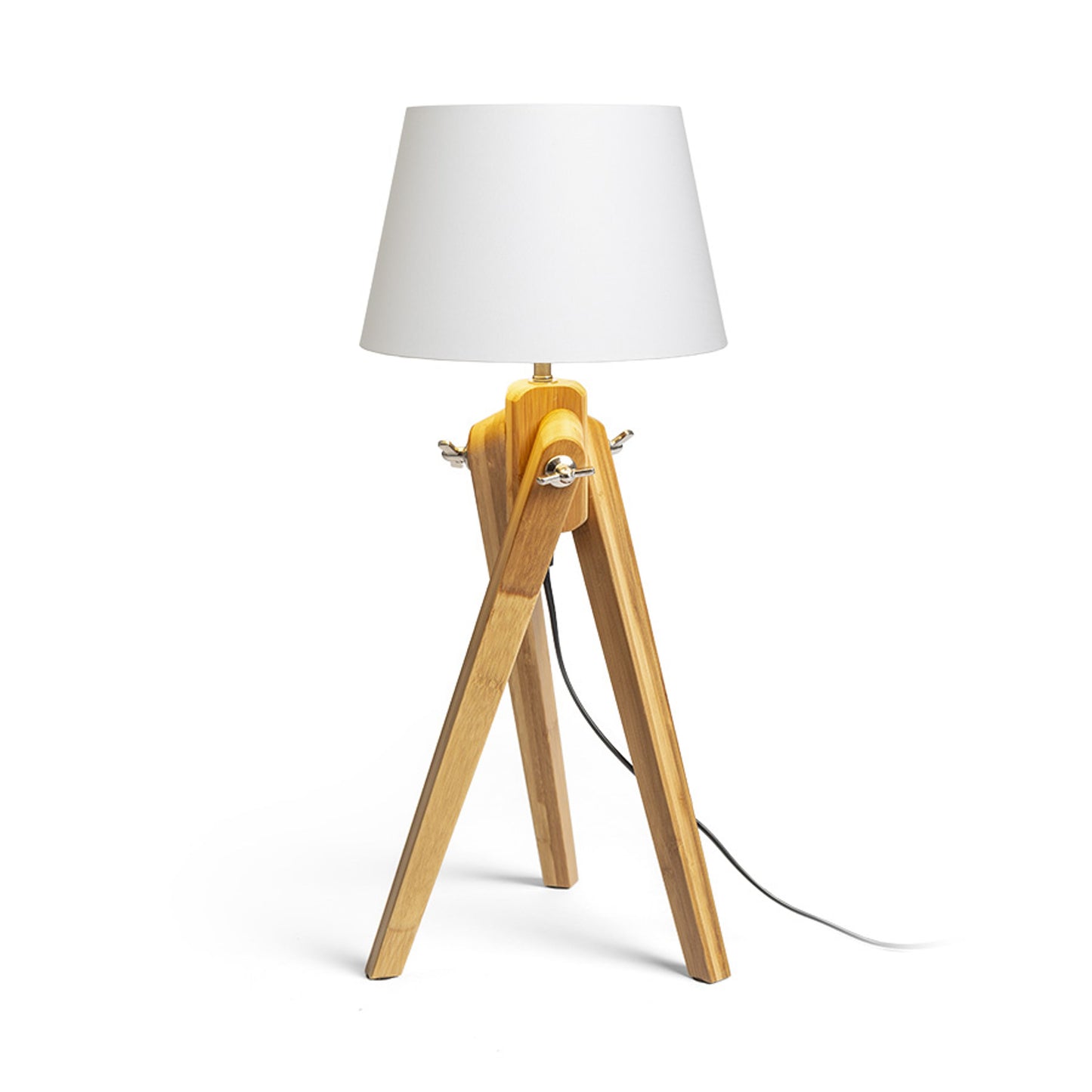 RENDL table lamp AMBITUS/ALVIS 24 table white bamboo 230V LED E27 11W R14040 1