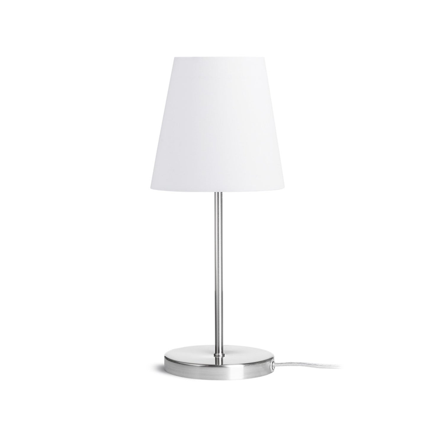 RENDL table lamp NYC/CONNY 15/15 table Polycotton white/nickel 230V LED E27 11W R14048 1