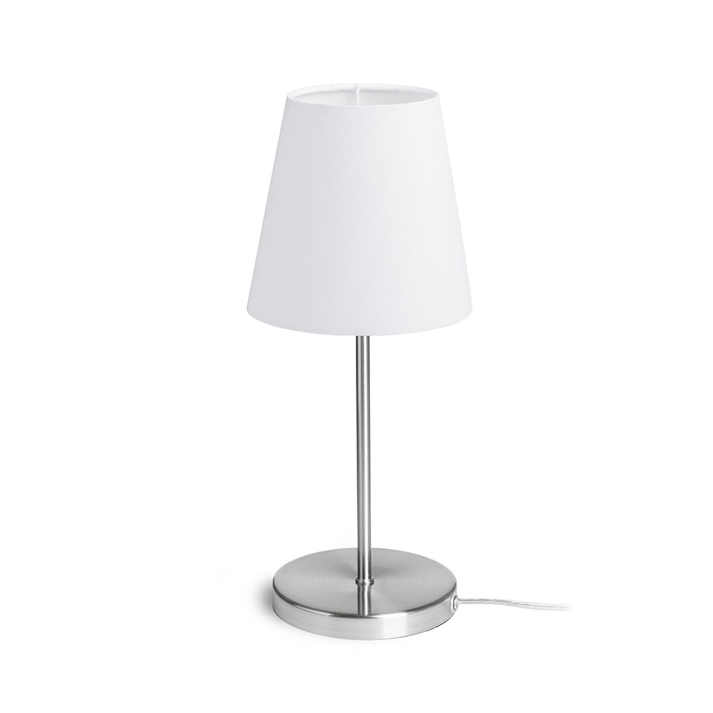 RENDL table lamp NYC/CONNY 15/15 table Polycotton white/nickel 230V LED E27 11W R14048 2