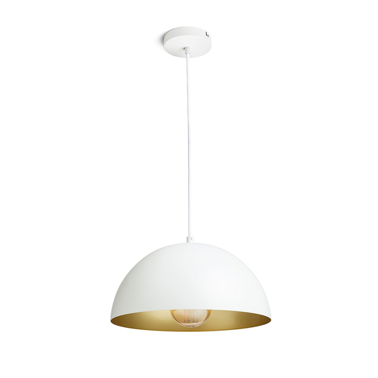 RENDL pendant lamp GLADYS 30 pendant white/gold 230V LED E27 15W R14108 1