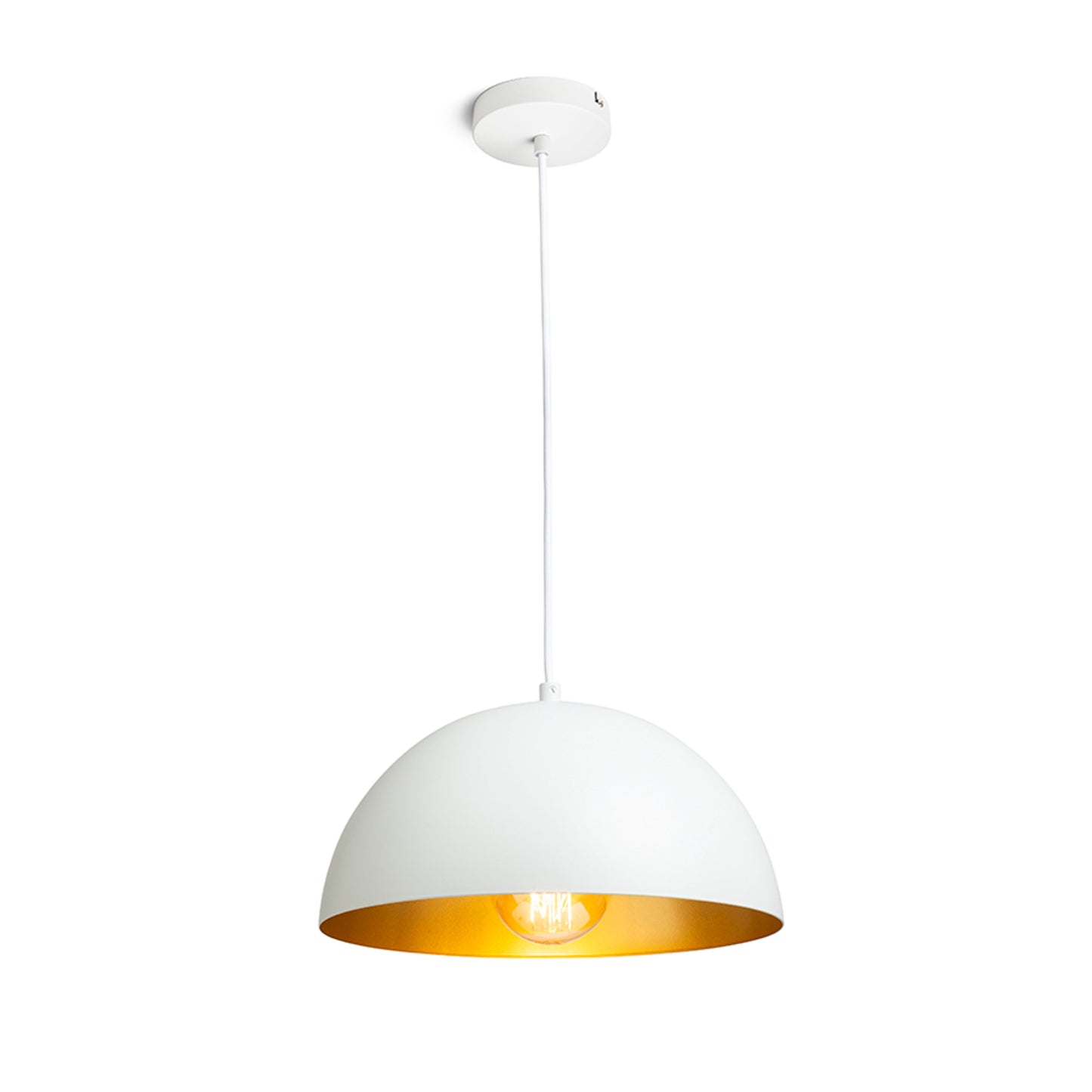RENDL pendant lamp GLADYS 30 pendant white/gold 230V LED E27 15W R14108 2