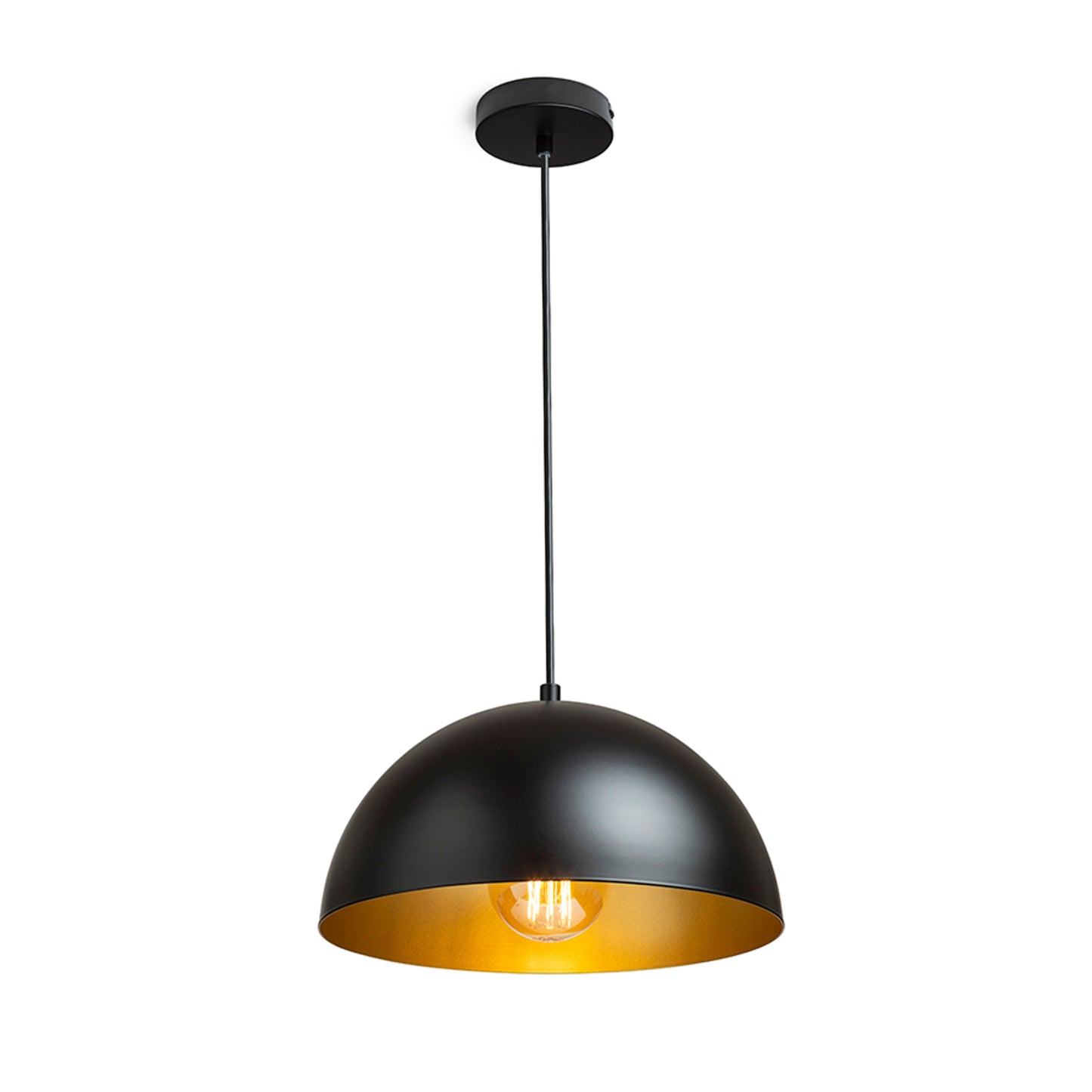 RENDL pendant lamp GLADYS 30 pendant black/gold 230V LED E27 15W R14110 1