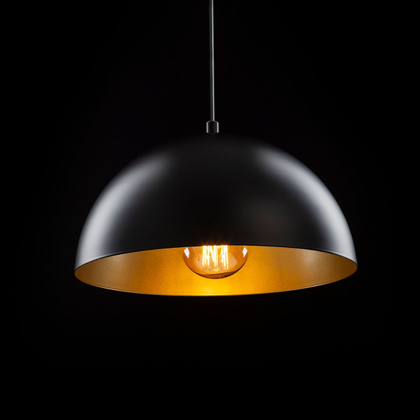 RENDL pendant lamp GLADYS 30 pendant black/gold 230V LED E27 15W R14110 2