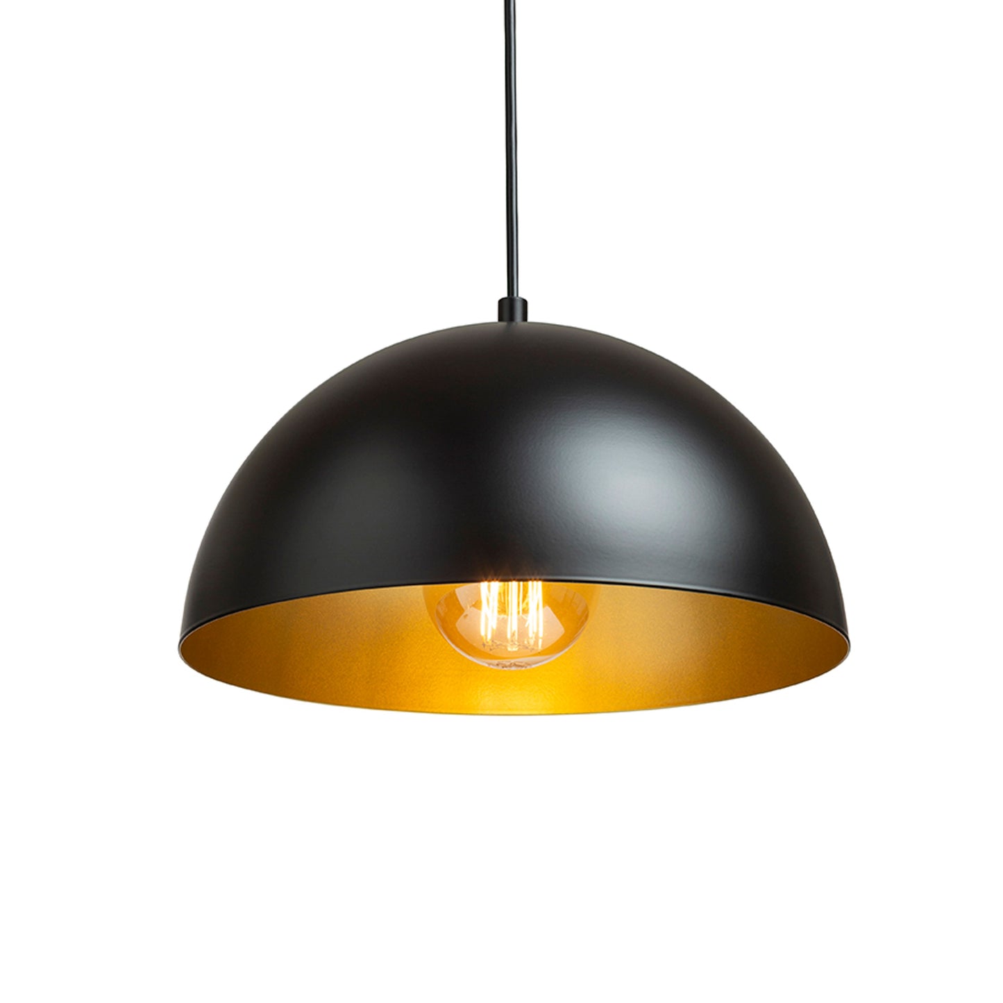 RENDL pendant lamp GLADYS 30 pendant black/gold 230V LED E27 15W R14110 3