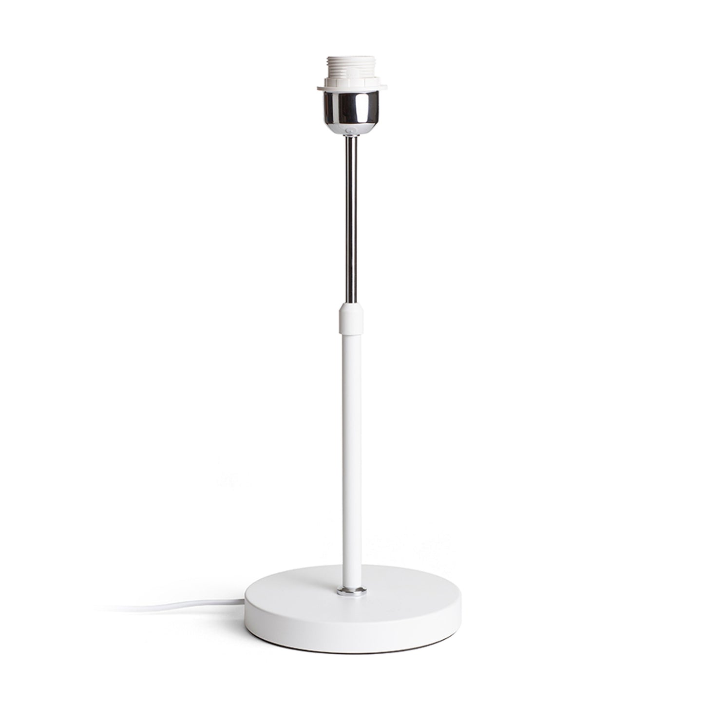 RENDL shades, shade bases, pendent sets EMMETT table base white chrome 230V LED E27 15W R14115 2