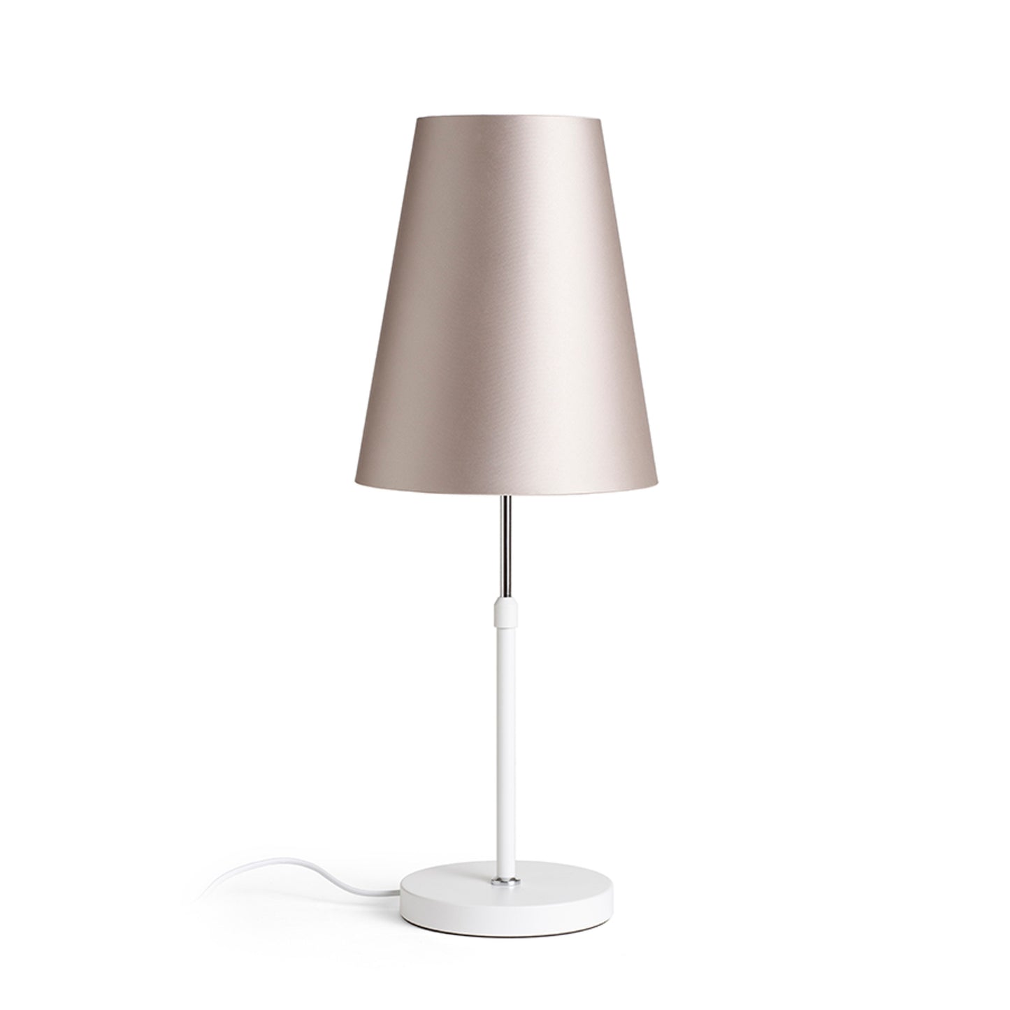 RENDL shades, shade bases, pendent sets EMMETT table base white chrome 230V LED E27 15W R14115 5