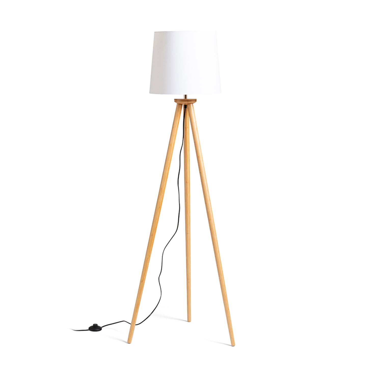 RENDL shades, shade bases, pendent sets BASCO floor base bamboo 230V LED E27 15W R14147 3