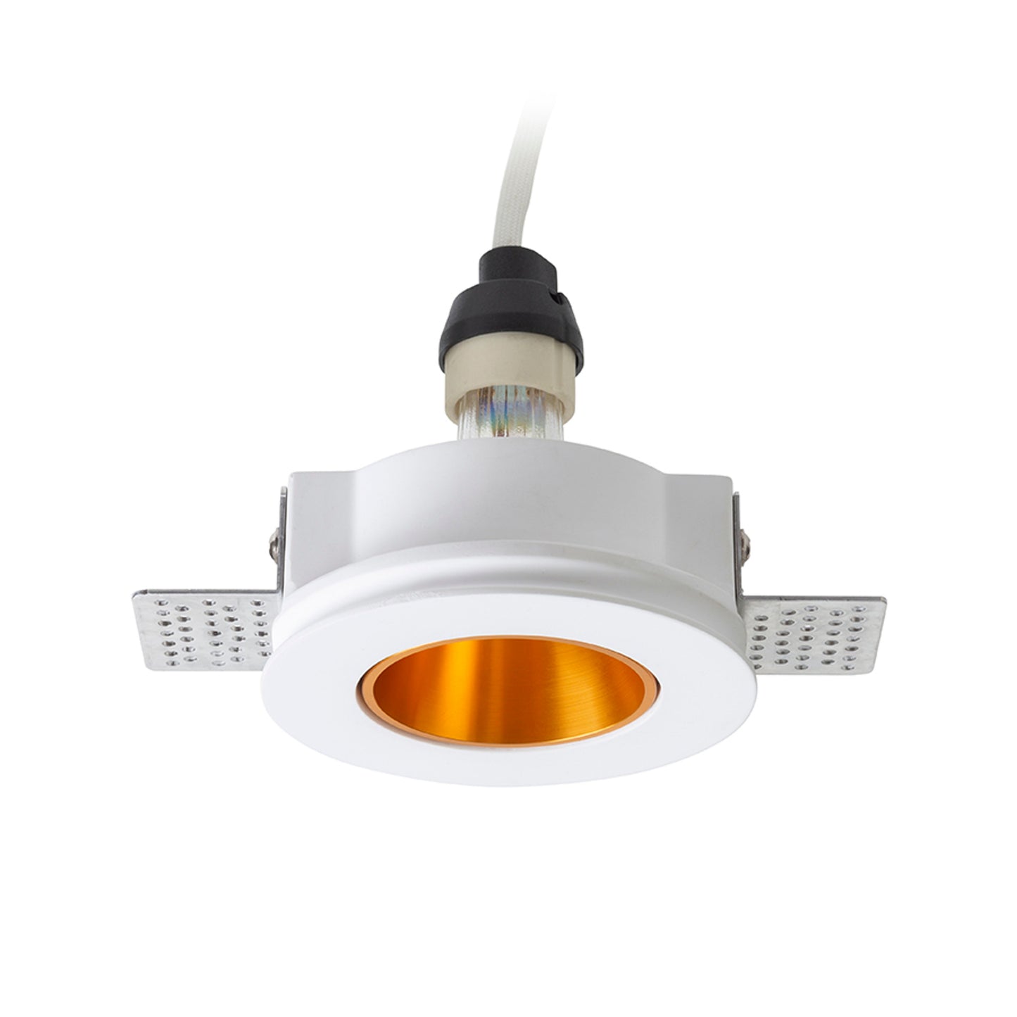 RENDL recessed light DAYTONA fixed plaster/brushed brass 230V LED GU10 8W R14158 3